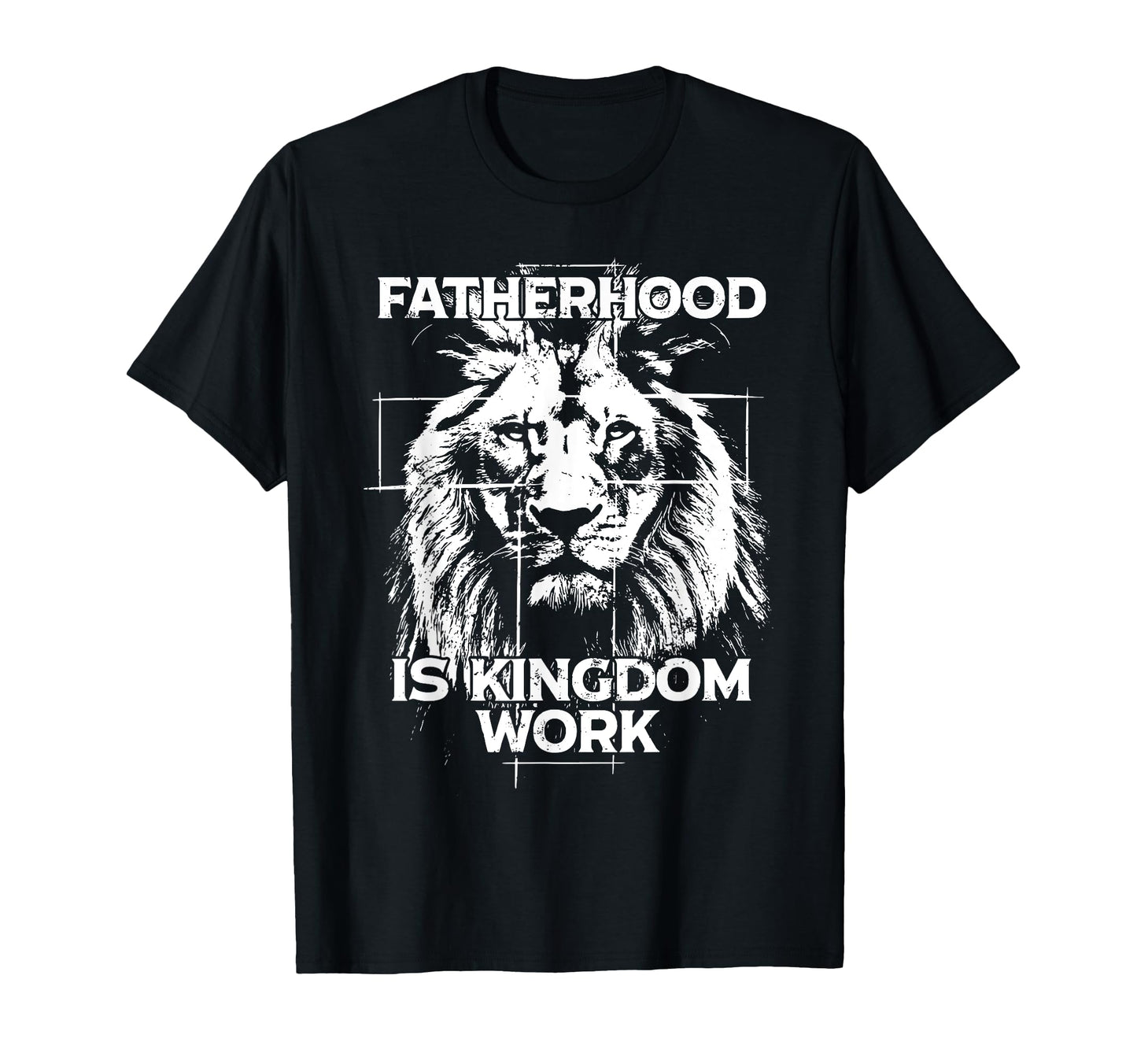 Fatherhood Is Kingdom Work Lion Cross T-Shirt - Fun Novelty Design Unisex - T-Shirt, Sweatshirt, Hoodie