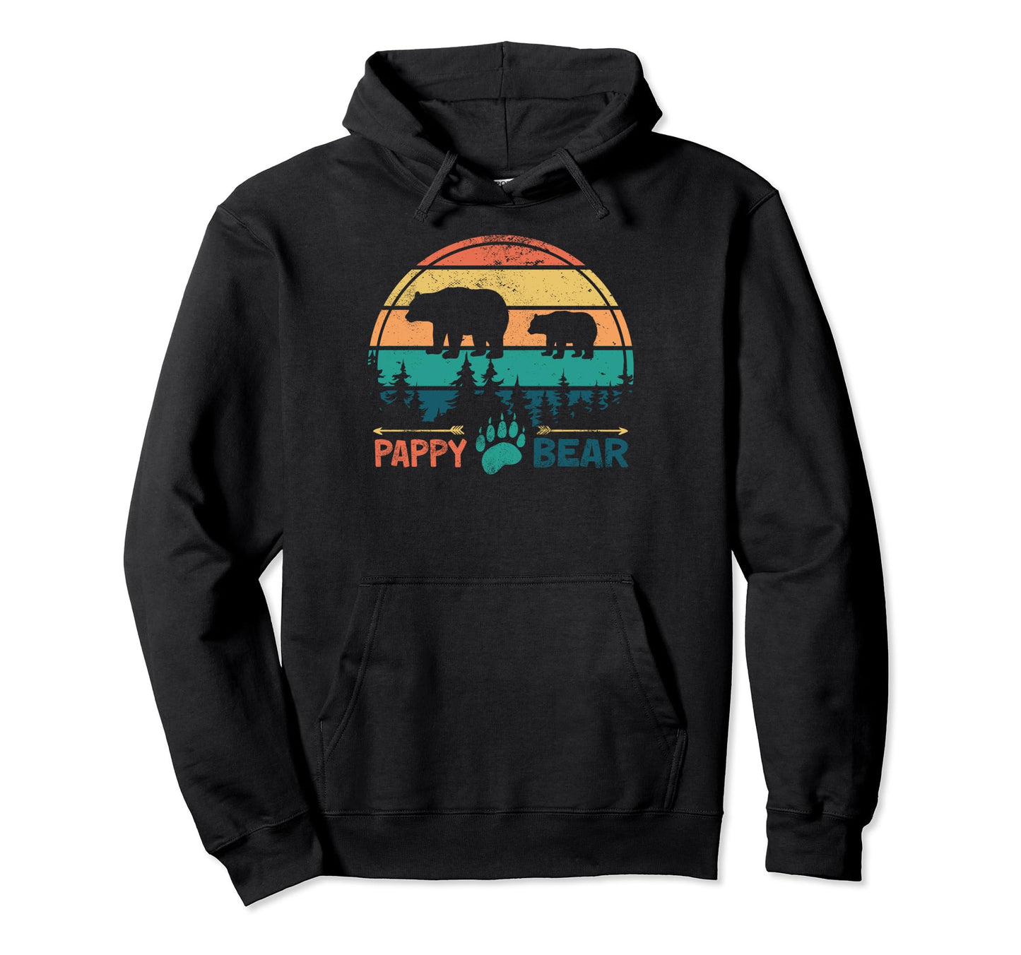 Pappy Bear Fathers Day Grandpa Bear Hoodie - Streetwear Style for Adults - T-Shirt, Sweatshirt, Hoodie