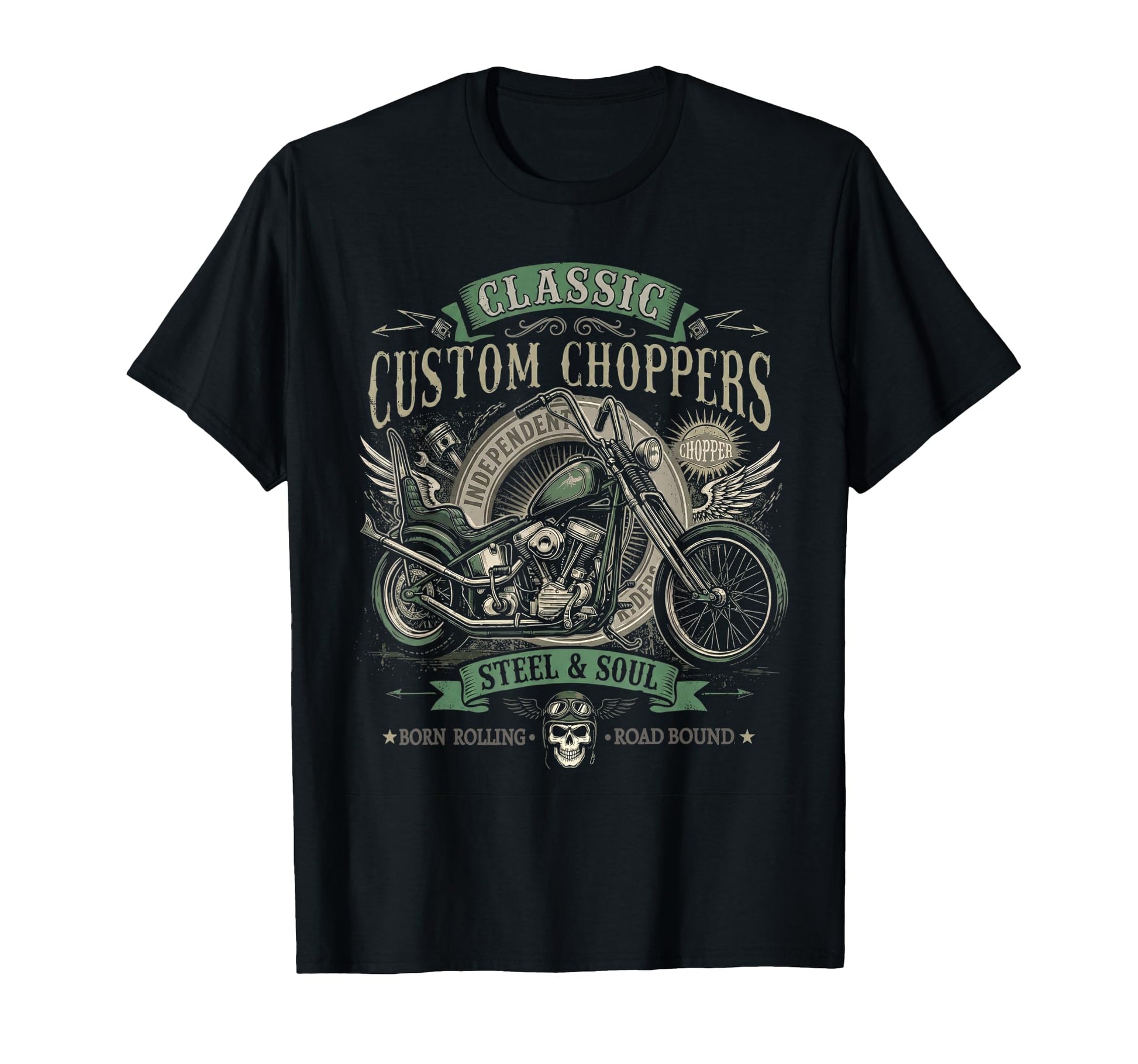 Biker Dad Grunge Fathers Day Chopper T-Shirt - Aesthetic Graphic Unisex - T-Shirt, Sweatshirt, Hoodie