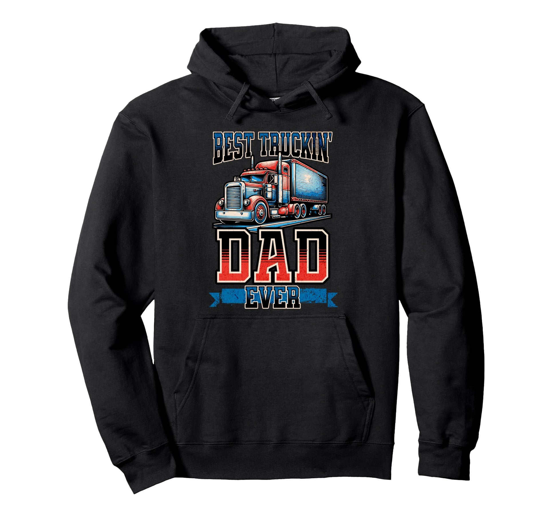 Truck Dad Ever Trucker Dad Fathers Day Hoodie - Minimalist Print for Adults - T-Shirt, Sweatshirt, Hoodie