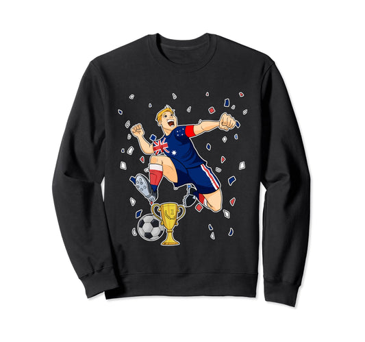 Australian Flag Soccer Team I Sweatshirt - Trendy Graphic for Adults - T-Shirt, Sweatshirt, Hoodie