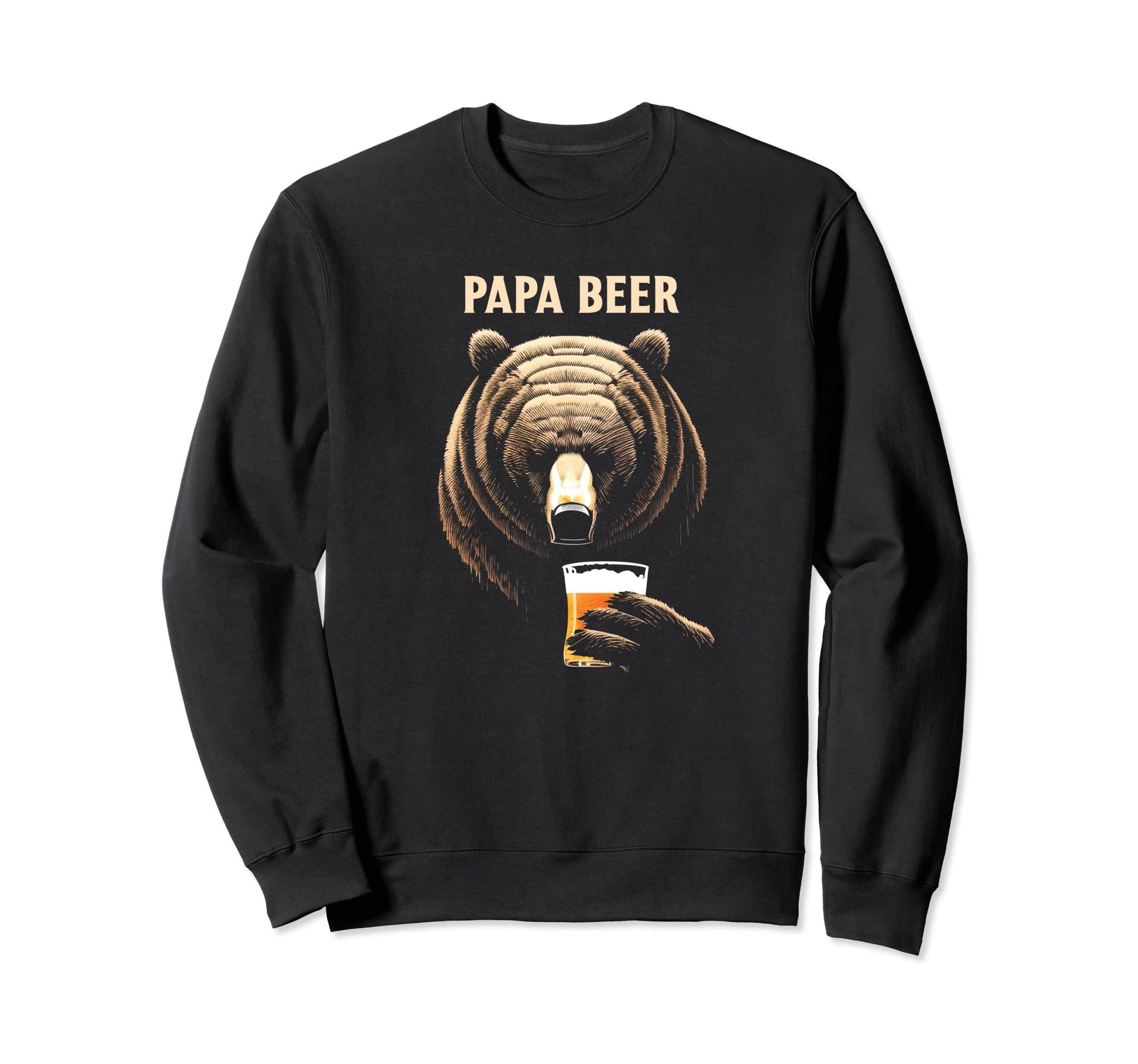 Papa Beer Beer Loving Wildlife Sweatshirt - Aesthetic Graphic for Adults - T-Shirt, Sweatshirt, Hoodie