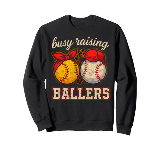 Baseball Softball Mom Grandma Busy Sweatshirt - Trendy Graphic Men Women - T-Shirt, Sweatshirt, Hoodie