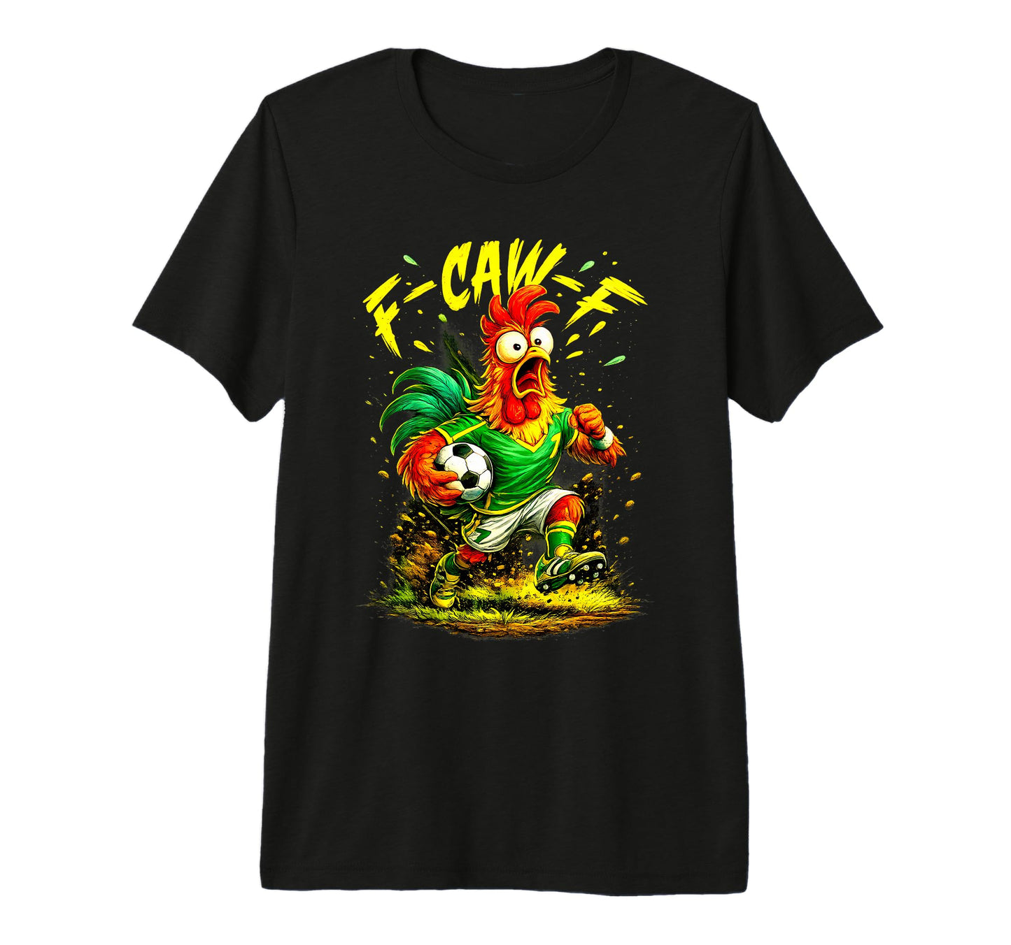 F Caw F Chicken Soccer Tri Blend T-Shirt - Aesthetic Graphic Men Women - T-Shirt, Sweatshirt, Hoodie