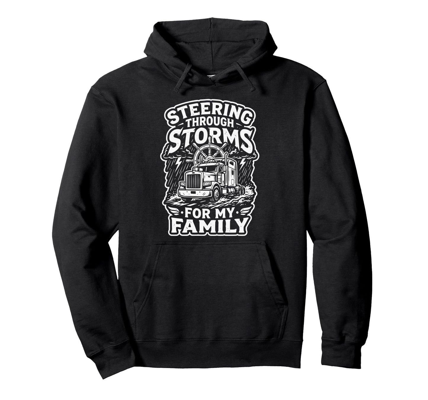 Truck Driver Dad Trucker Daddy Hoodie - Fun Novelty Design for Adults - T-Shirt, Sweatshirt, Hoodie