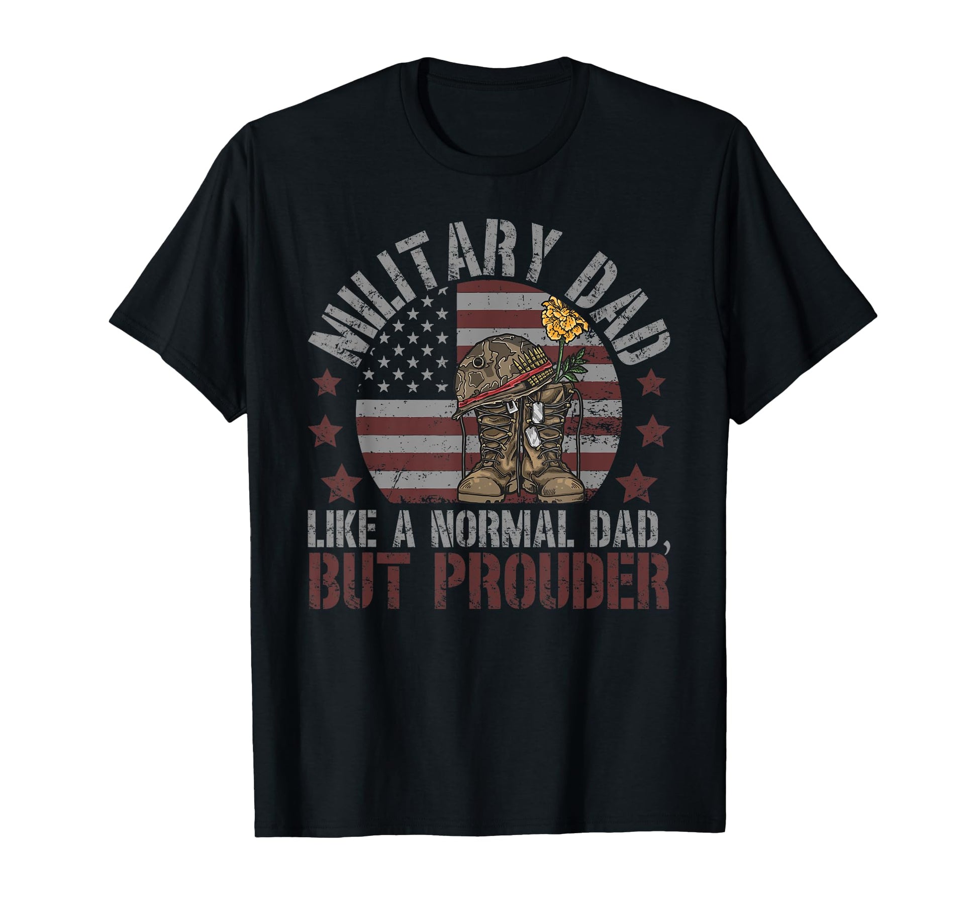 Military Dad Like Normal Dad But T-Shirt - Aesthetic Graphic for Adults - T-Shirt, Sweatshirt, Hoodie