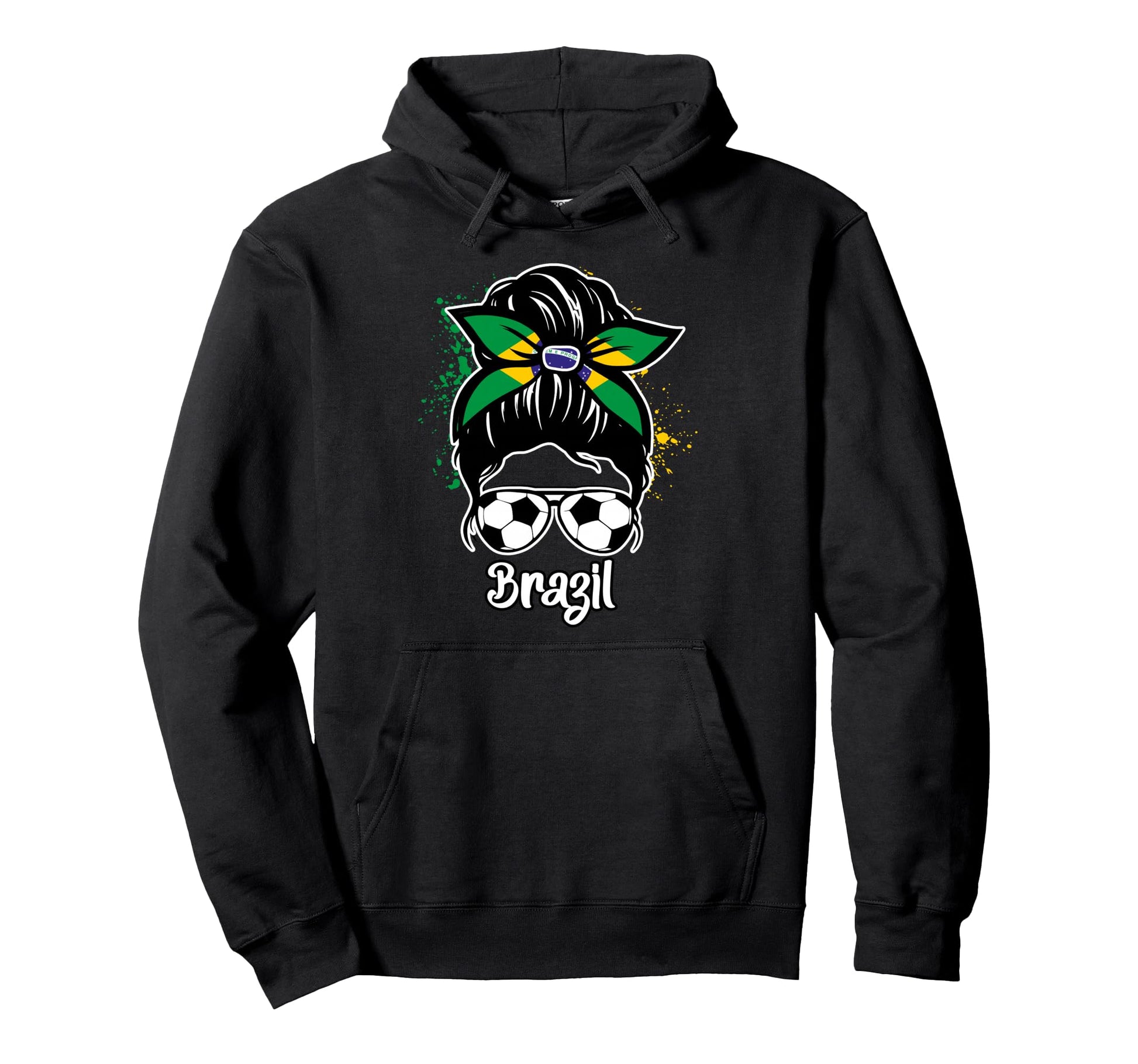 Brazil Soccer Game Player Football Fan Hoodie - Trendy Graphic Unisex - T-Shirt, Sweatshirt, Hoodie