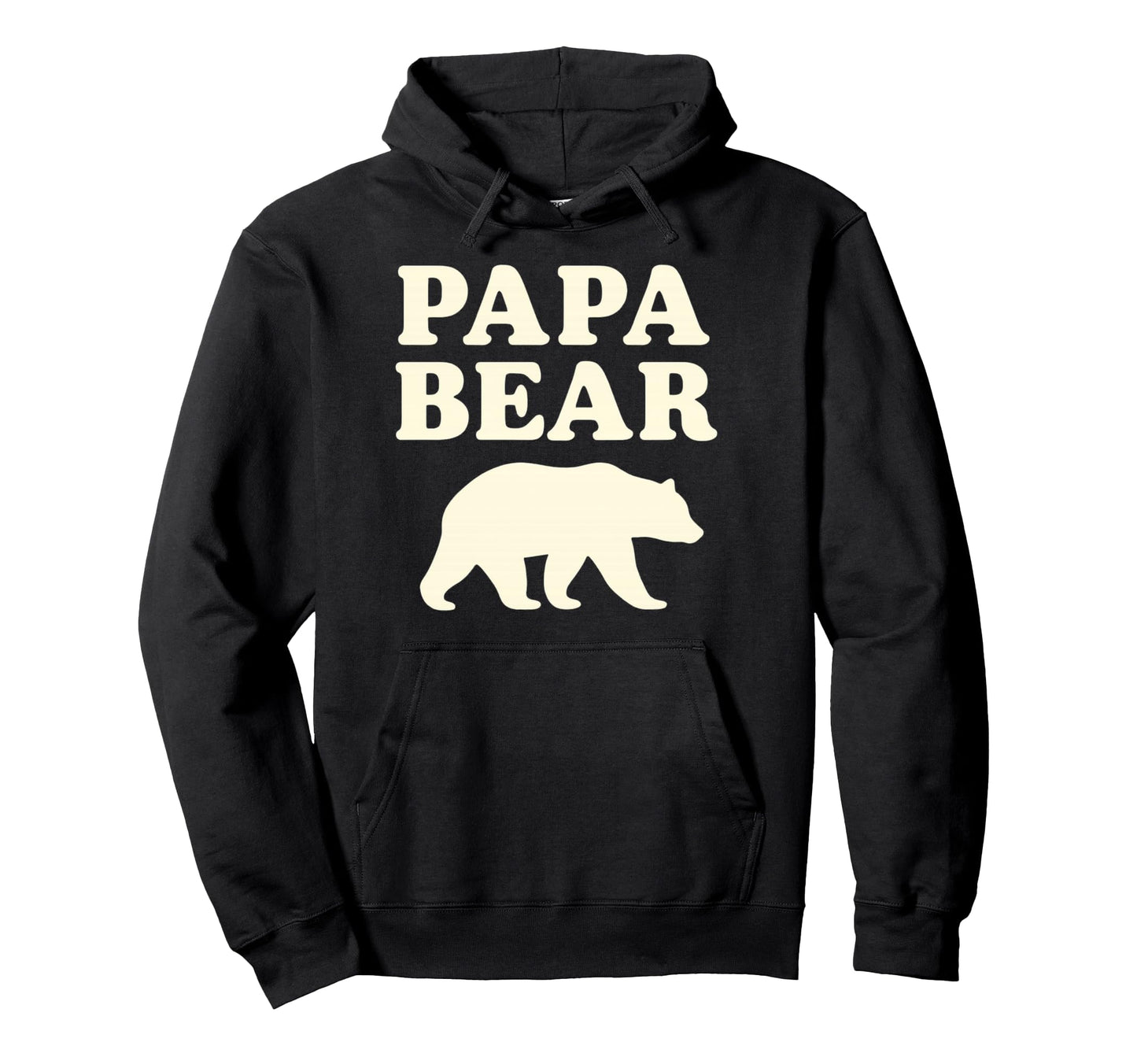 Papa Bear Bold Text Hoodie - Unique Graphic Men Women - T-Shirt, Sweatshirt, Hoodie
