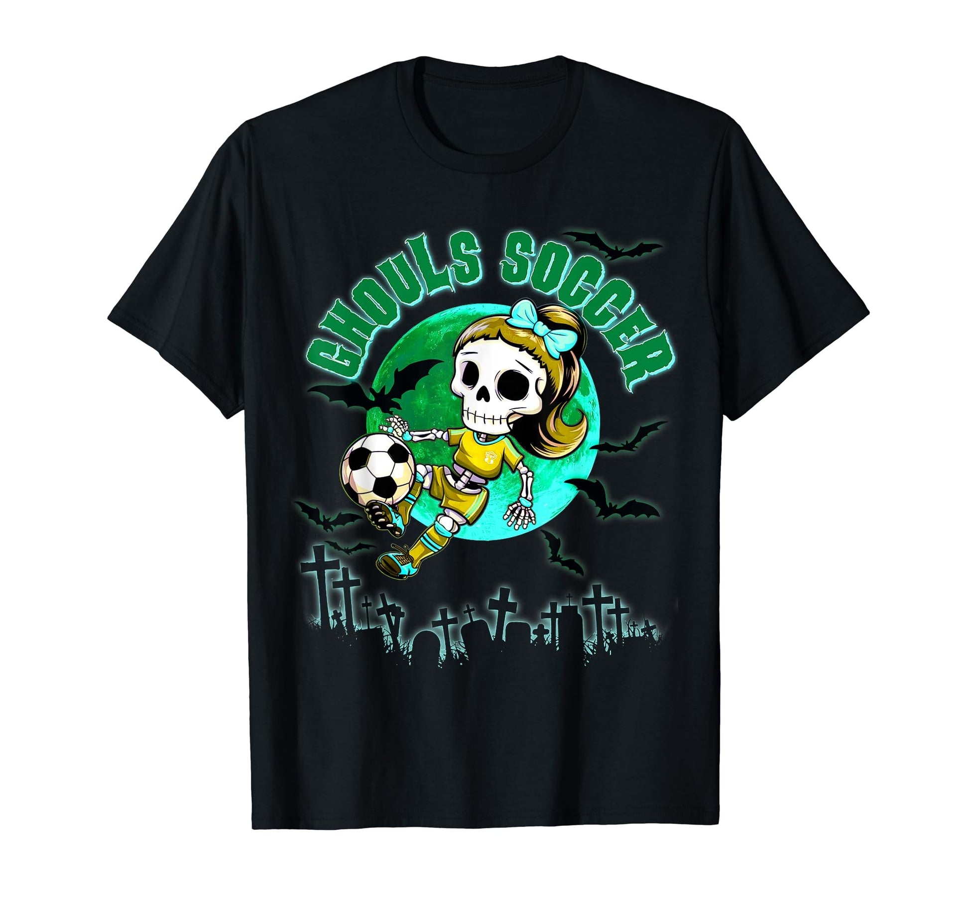 Soccer Ghoul Halloween Teens October T-Shirt - Casual Everyday Wear Unisex - T-Shirt, Sweatshirt, Hoodie