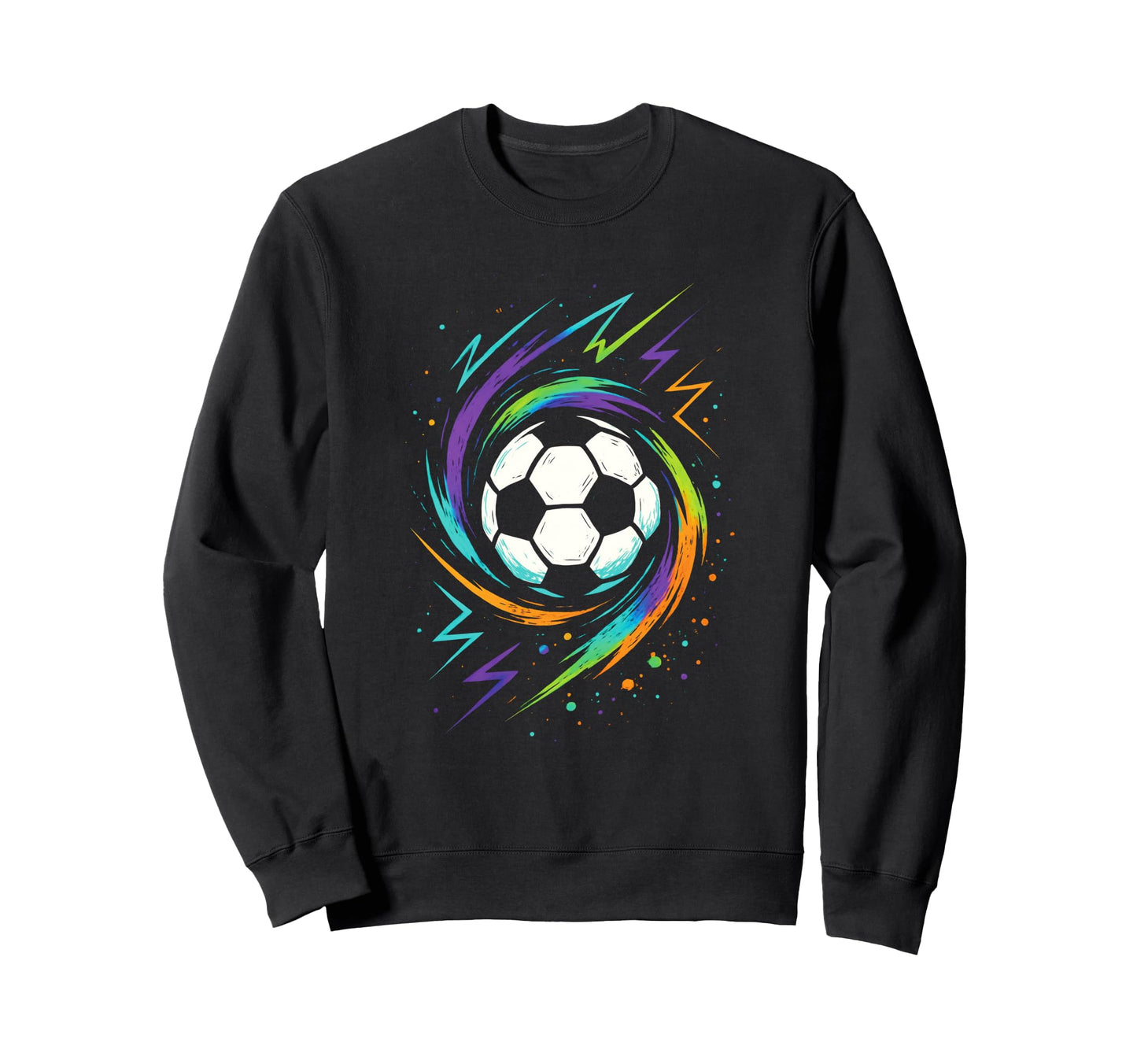 Soccer Ball Fan Art Sweatshirt - Minimalist Print for Adults - T-Shirt, Sweatshirt, Hoodie