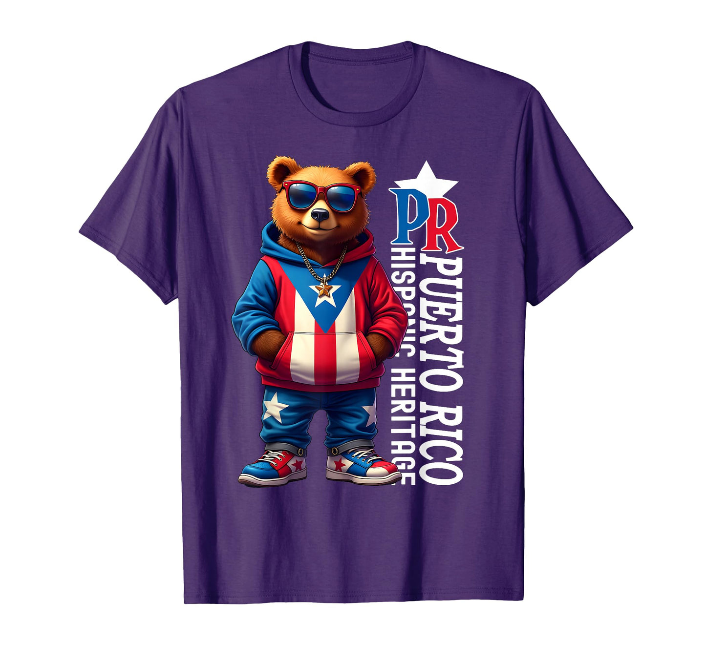 Funny Puerto Rico Flag Teddy Bear Boricua T-Shirt - Graphic Print Unisex - T-Shirt, Sweatshirt, Hoodie