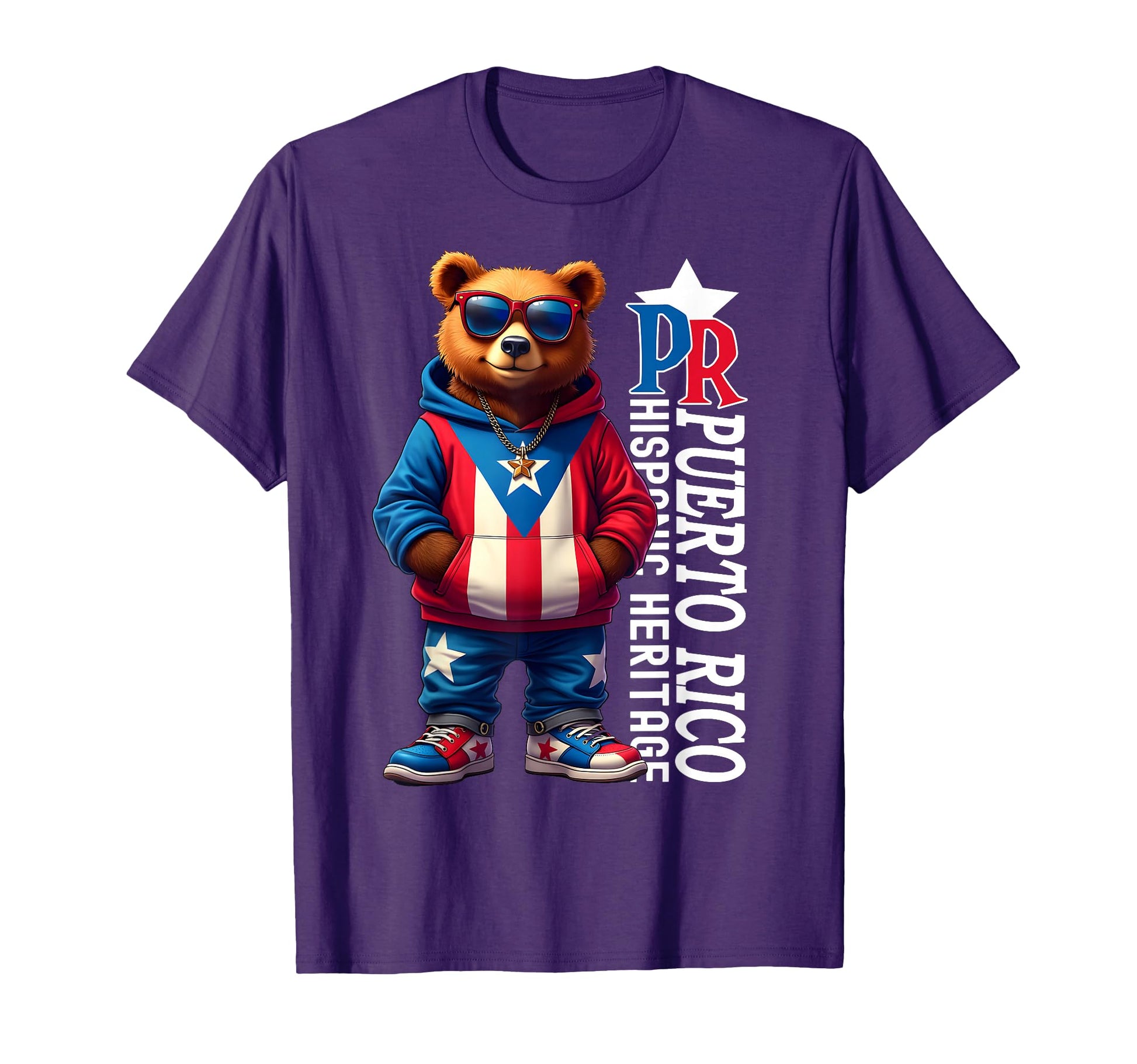 Funny Puerto Rico Flag Teddy Bear Boricua T-Shirt - Graphic Print Unisex - T-Shirt, Sweatshirt, Hoodie