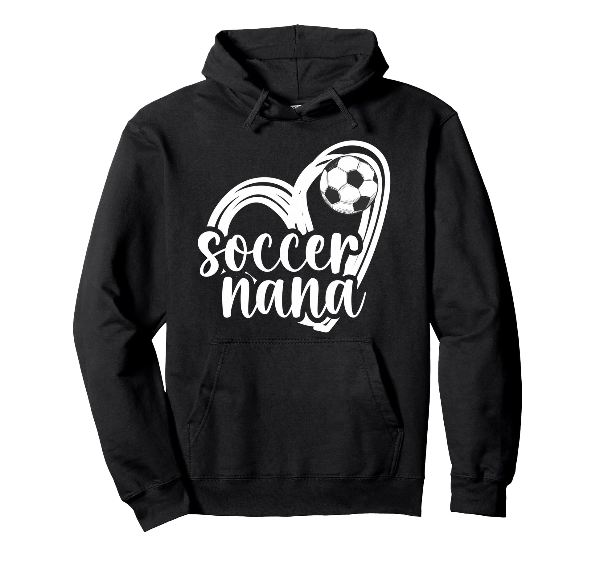 Soccer Nana Heart Grandma Nana Soccer Hoodie - Aesthetic Graphic Unisex - T-Shirt, Sweatshirt, Hoodie