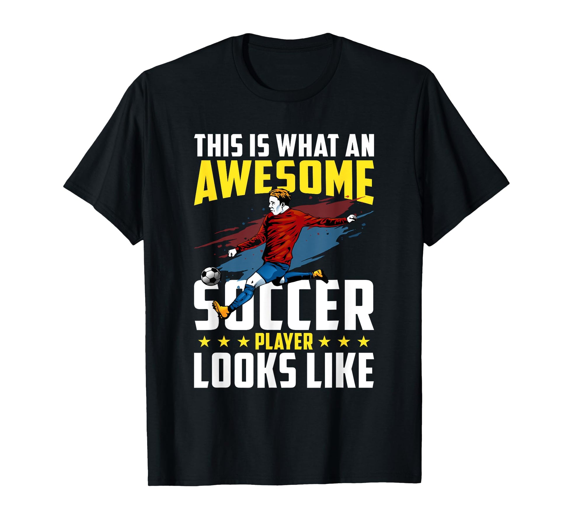 Football Player Jersey Awesome Soccer T-Shirt - Custom Art Print Unisex - T-Shirt, Sweatshirt, Hoodie