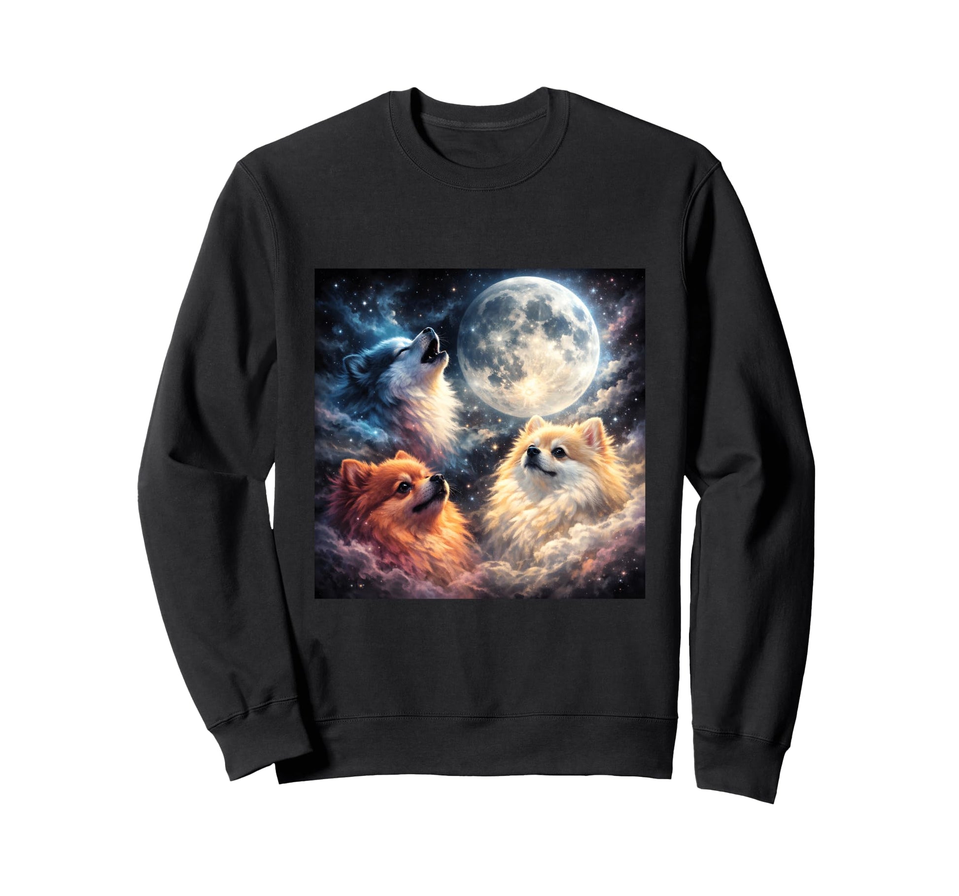 Pomeranian Dog Mom Dad Funny 3 Sweatshirt - Unique Graphic for Adults - T-Shirt, Sweatshirt, Hoodie