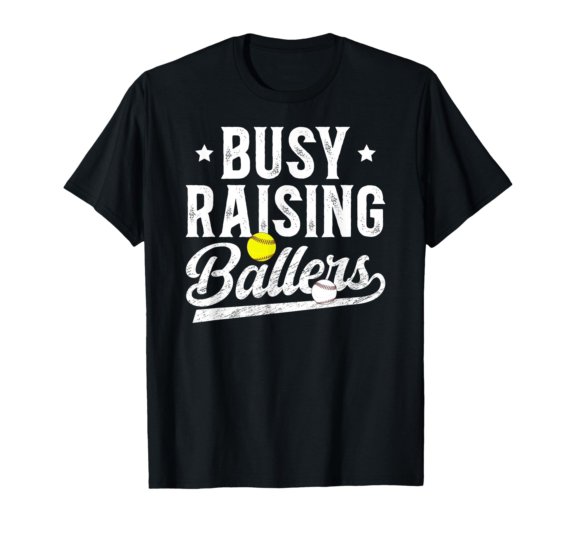 Busy Raising Ballers Baseball T-Shirt - Fun Novelty Design for Adults - T-Shirt, Sweatshirt, Hoodie