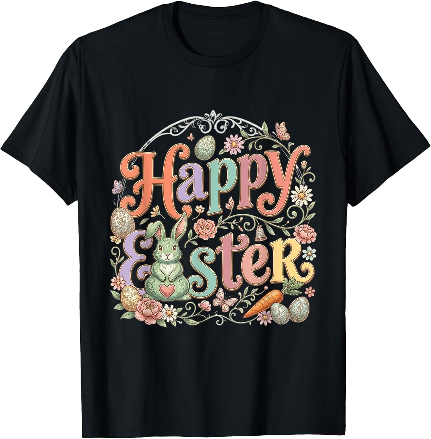 Happy Easter Cute Eggs Bunny Unisex T-shirt, Sweatshirt, Hoodie, Long Sleeve Tee - T-Shirt, Sweatshirt, Hoodie
