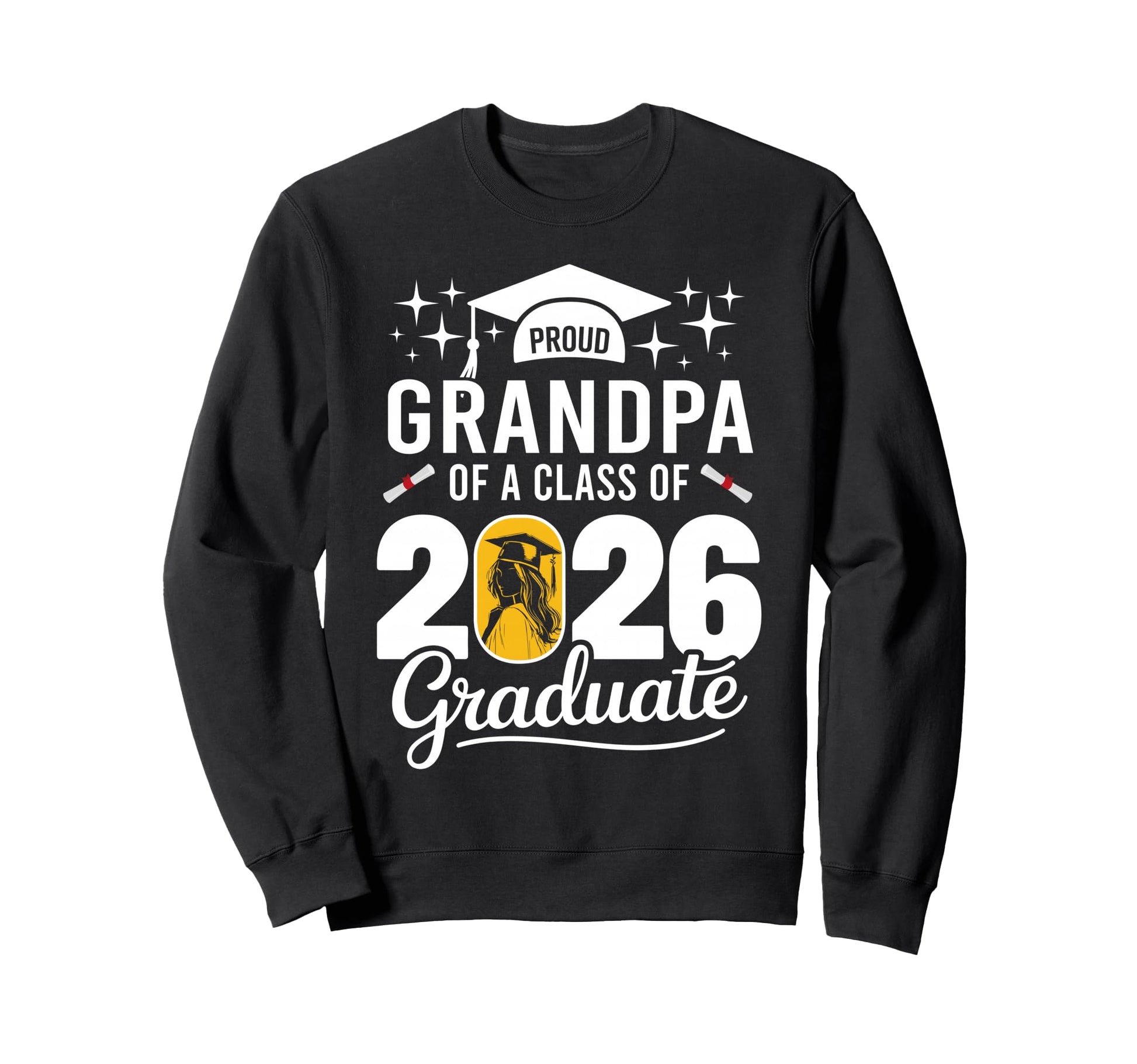 Proud Grandpa Class 2026 Graduate Sweatshirt - Minimalist Print Men Women - T-Shirt, Sweatshirt, Hoodie