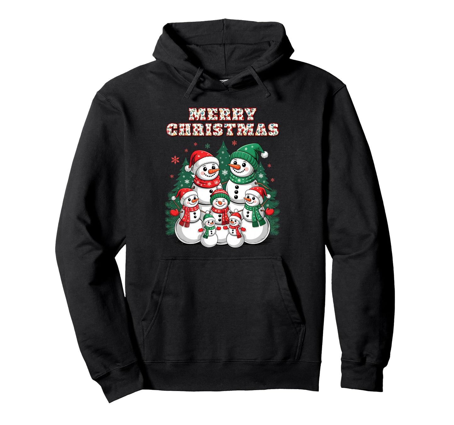 Snowman Family 7 Couple Mom Dad Children Hoodie - Unique Graphic Men Women - T-Shirt, Sweatshirt, Hoodie