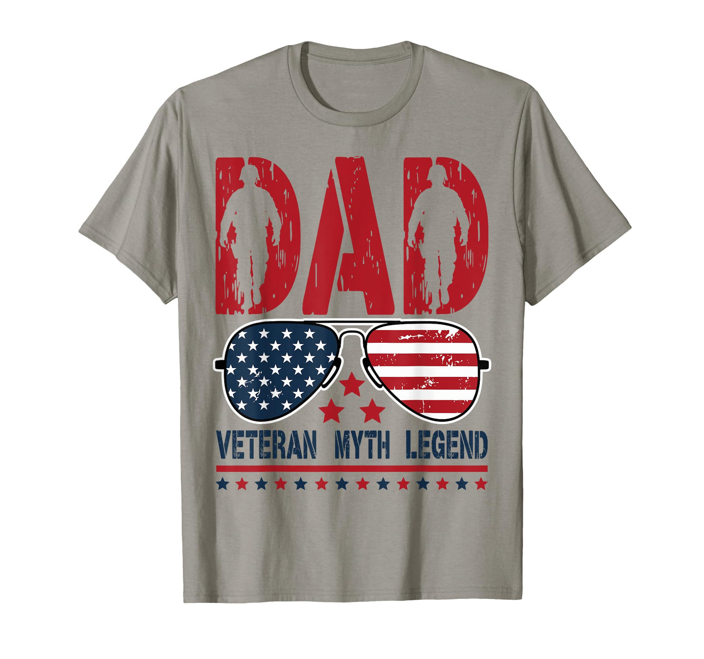 Dad Veteran Myth Legend Fathers Day T-Shirt - Novelty Apparel Men Women - T-Shirt, Sweatshirt, Hoodie