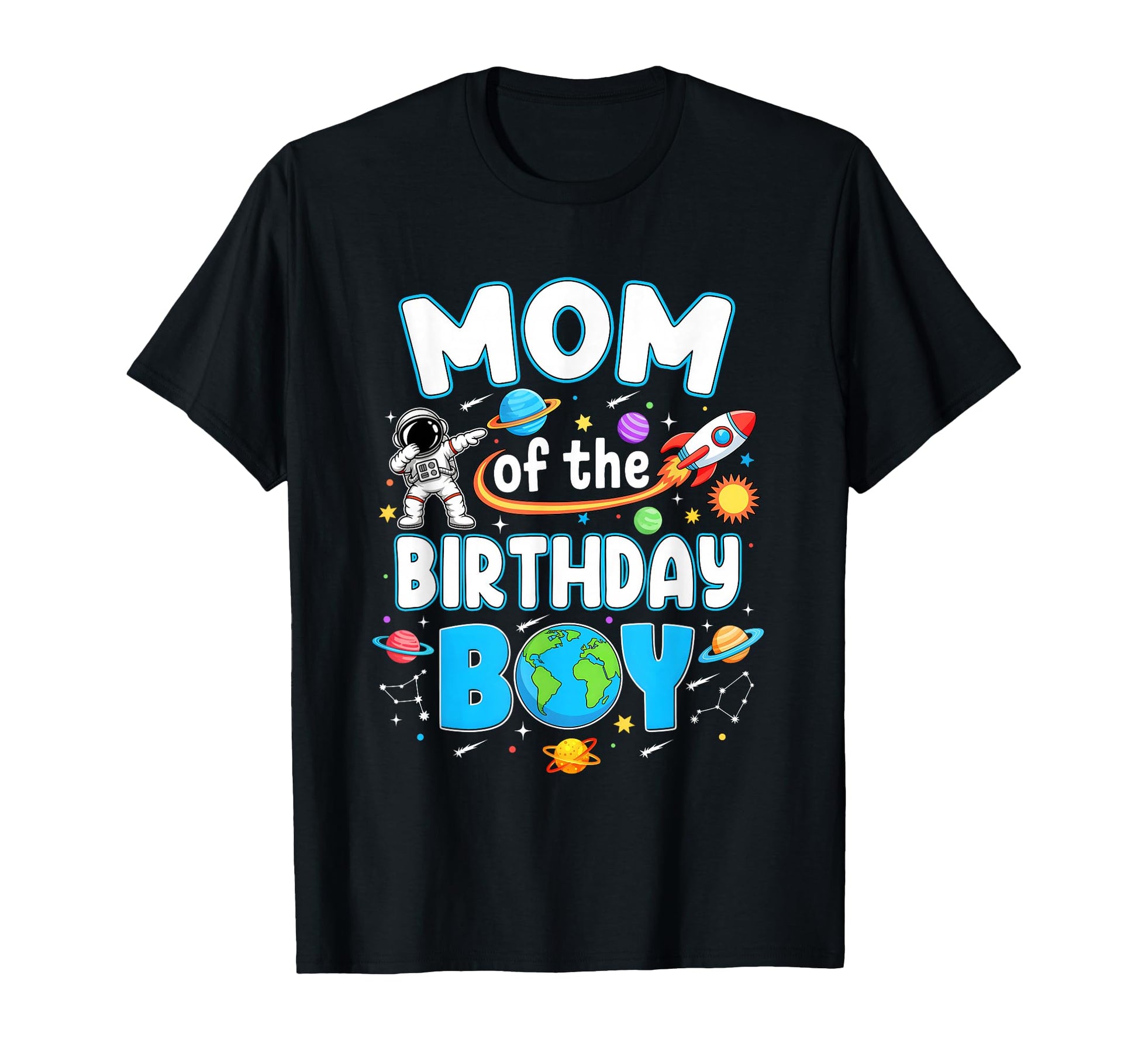 Mom Birthday Astronaut Family Space T-Shirt - Minimalist Print Unisex - T-Shirt, Sweatshirt, Hoodie