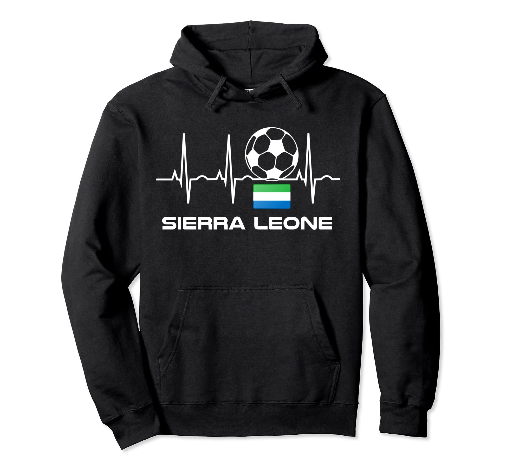 Sierra Leone Soccer Football Hooded Sweatshirt - Graphic Print Men Women - T-Shirt, Sweatshirt, Hoodie
