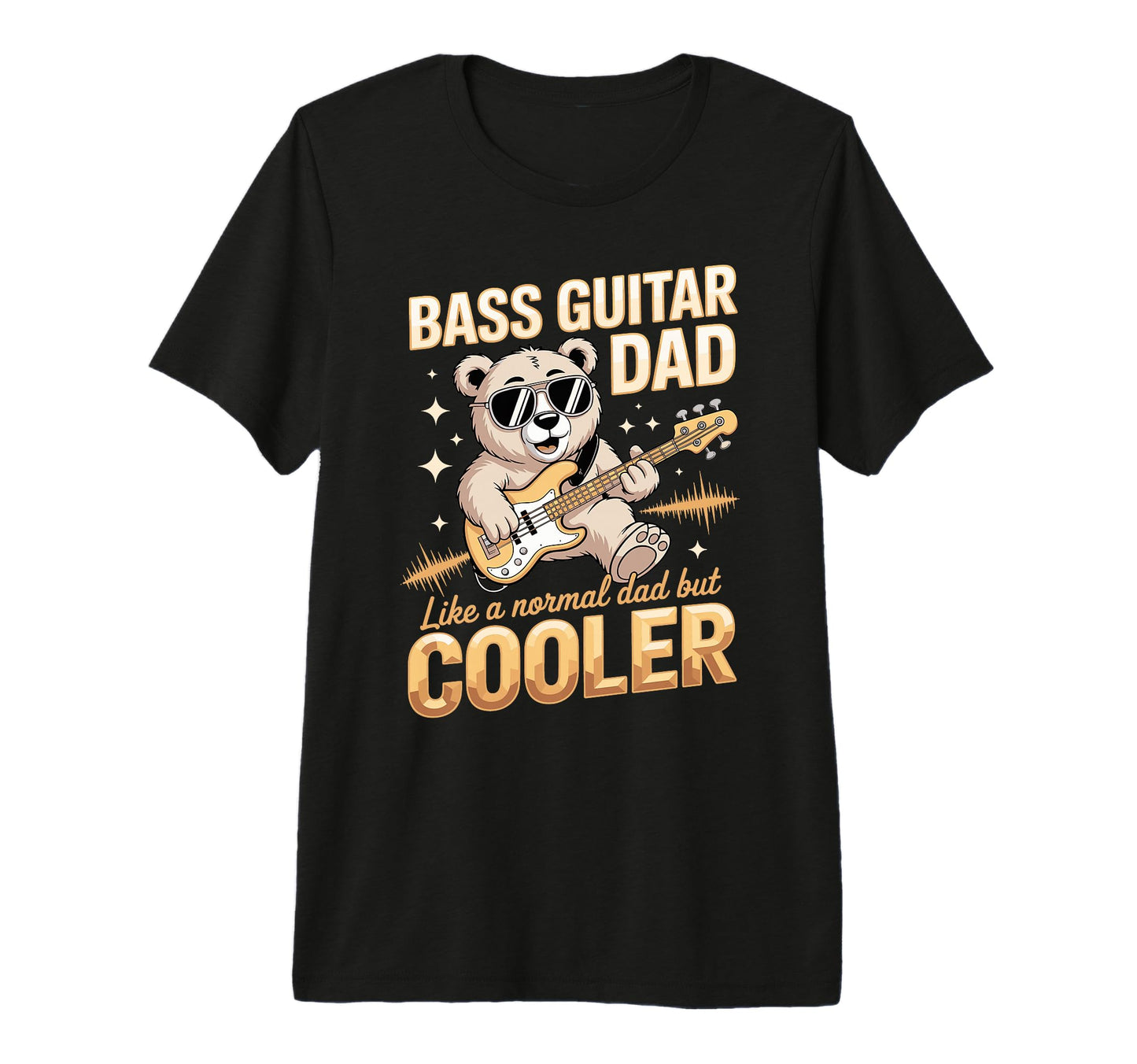 Mens Bass Guitar Dad Like Normal Dad T-Shirt - Trendy Graphic Men Women - T-Shirt, Sweatshirt, Hoodie