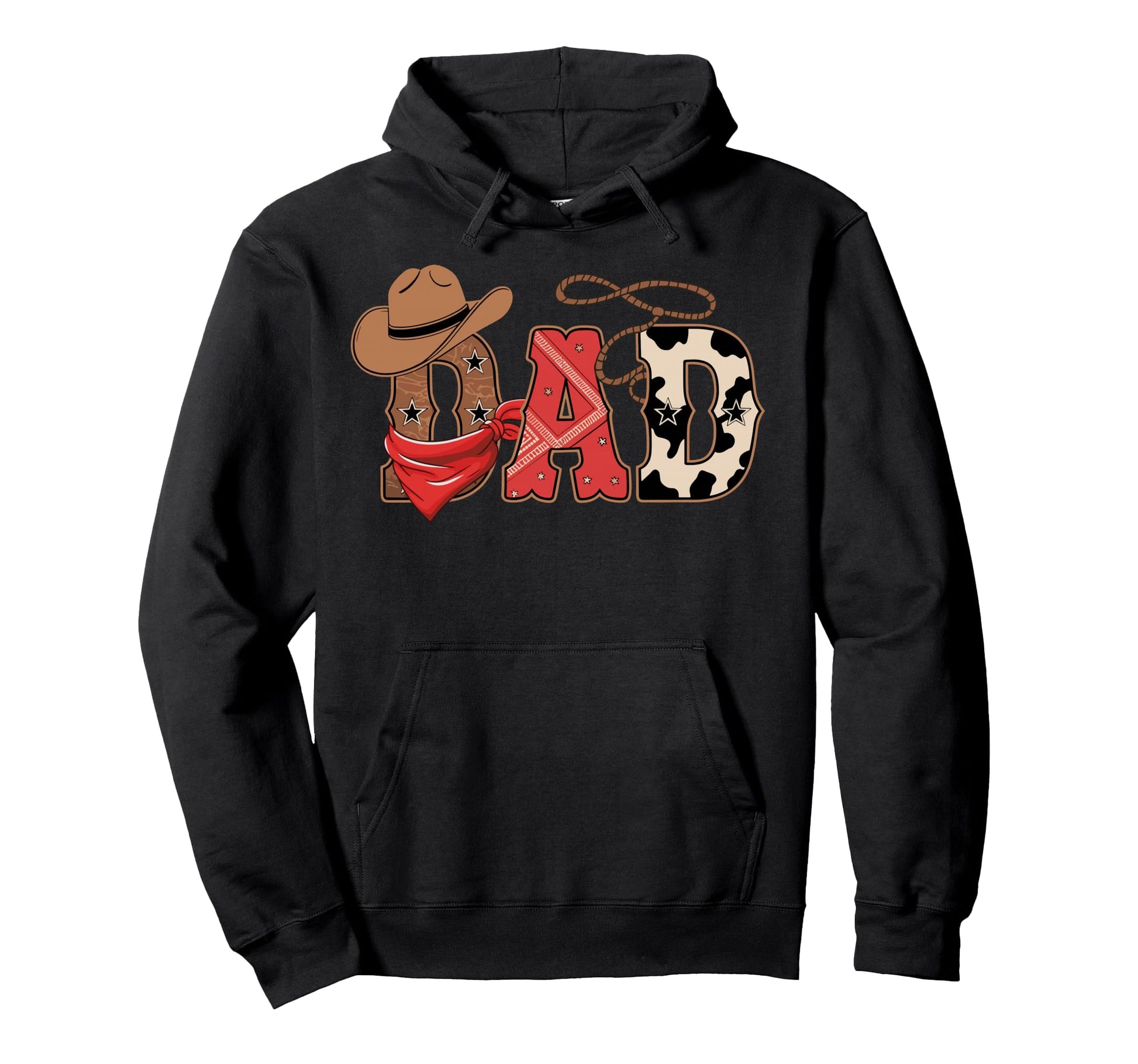 Dad Western Family Matching Birthday Hoodie - Minimalist Print Unisex - T-Shirt, Sweatshirt, Hoodie
