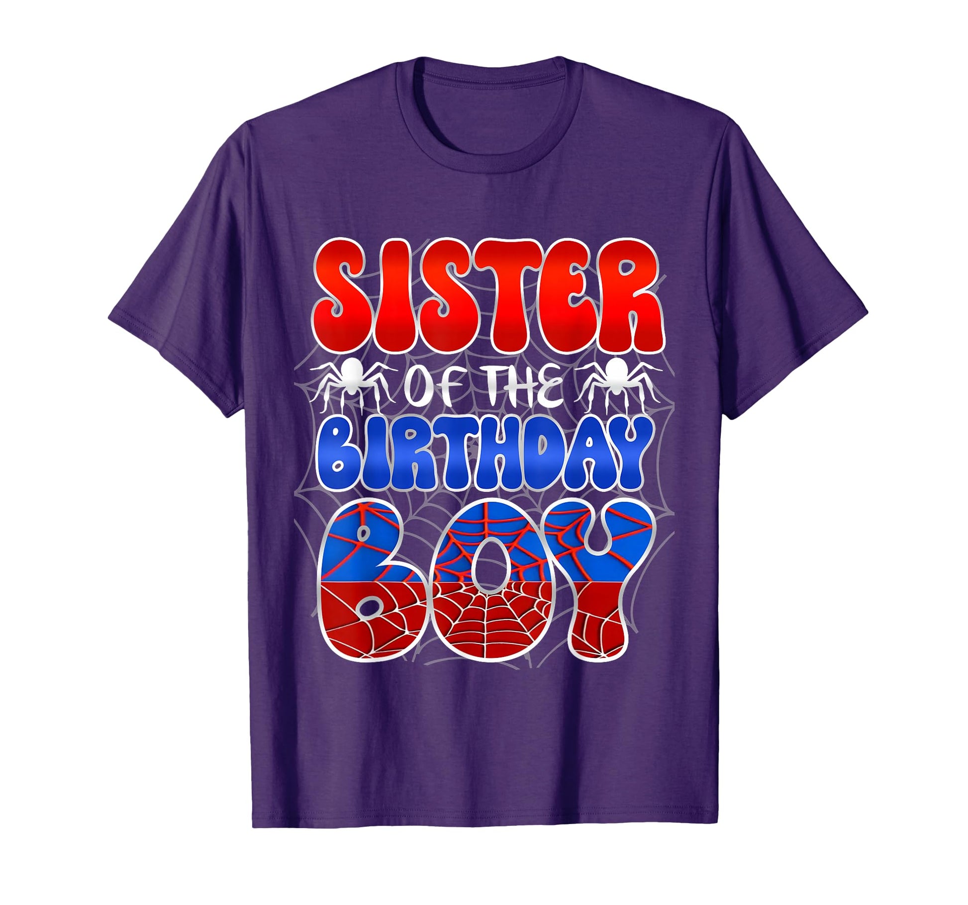Sister Birthday Spider Web T-Shirt - Casual Everyday Wear for Adults - T-Shirt, Sweatshirt, Hoodie
