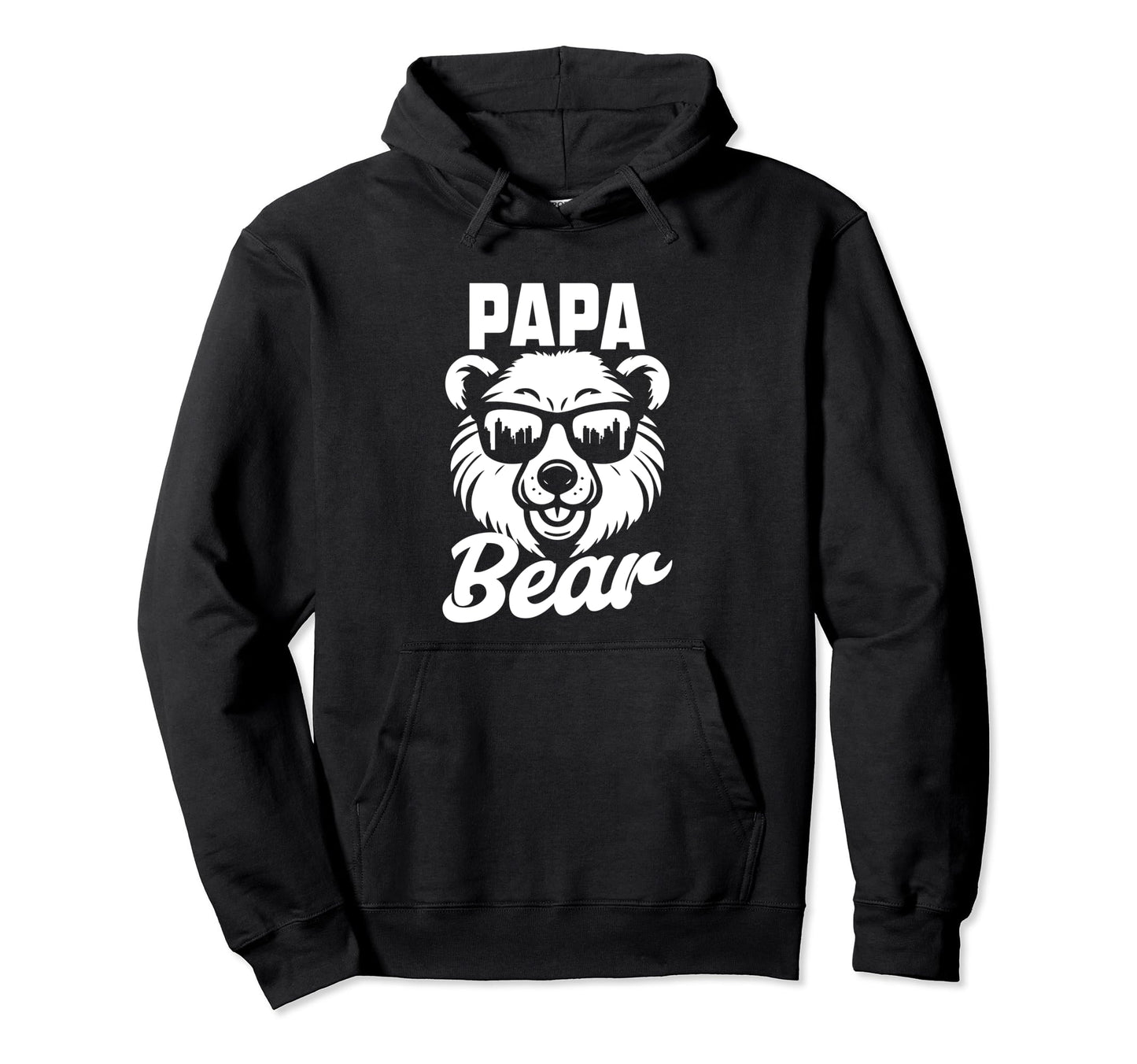 Papa Bear Wearing Sunglasses Funny Dad Hoodie - Custom Art Print Unisex - T-Shirt, Sweatshirt, Hoodie