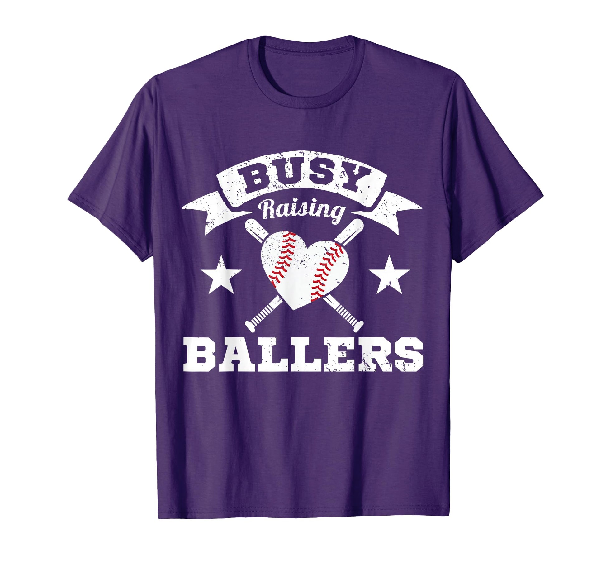 Busy Raising Ballers Baseball Heart T-Shirt - Fun Novelty Design Men Women - T-Shirt, Sweatshirt, Hoodie