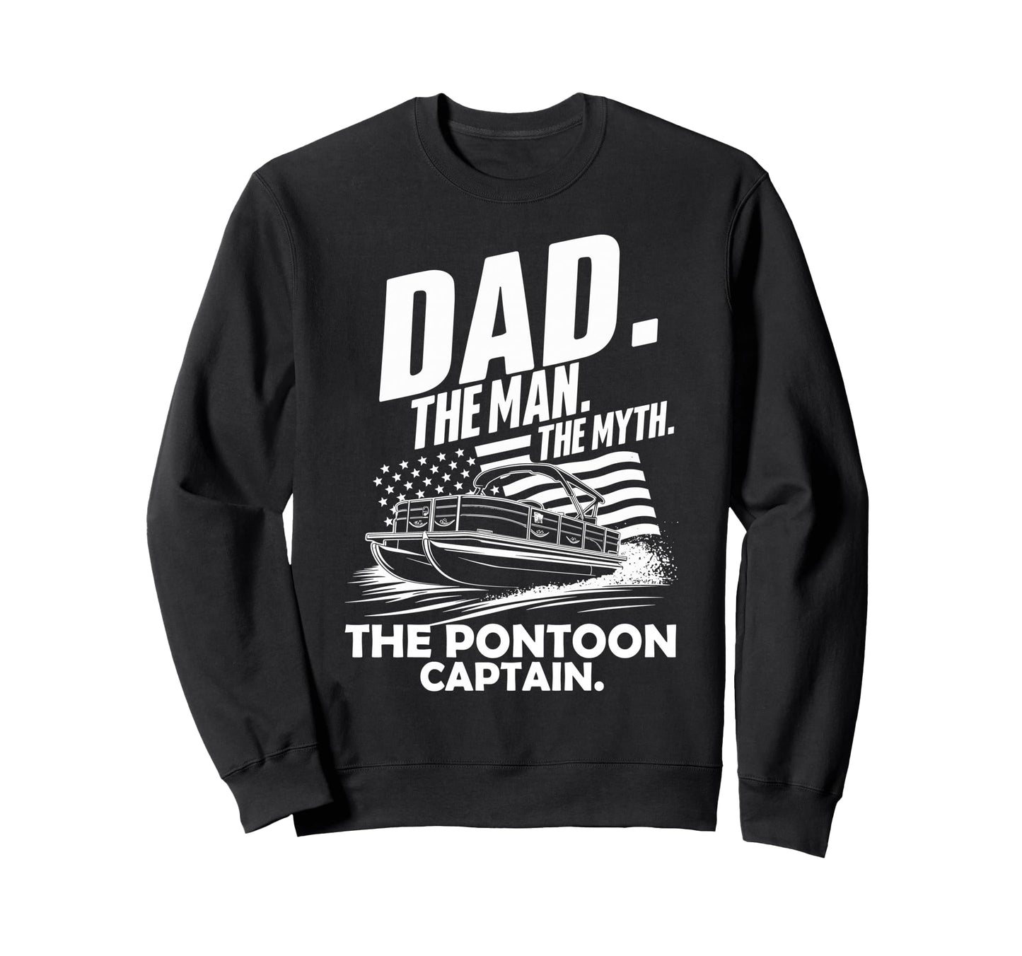 Us Flag Boat Captain American Sweatshirt - Fun Novelty Design Men Women - T-Shirt, Sweatshirt, Hoodie