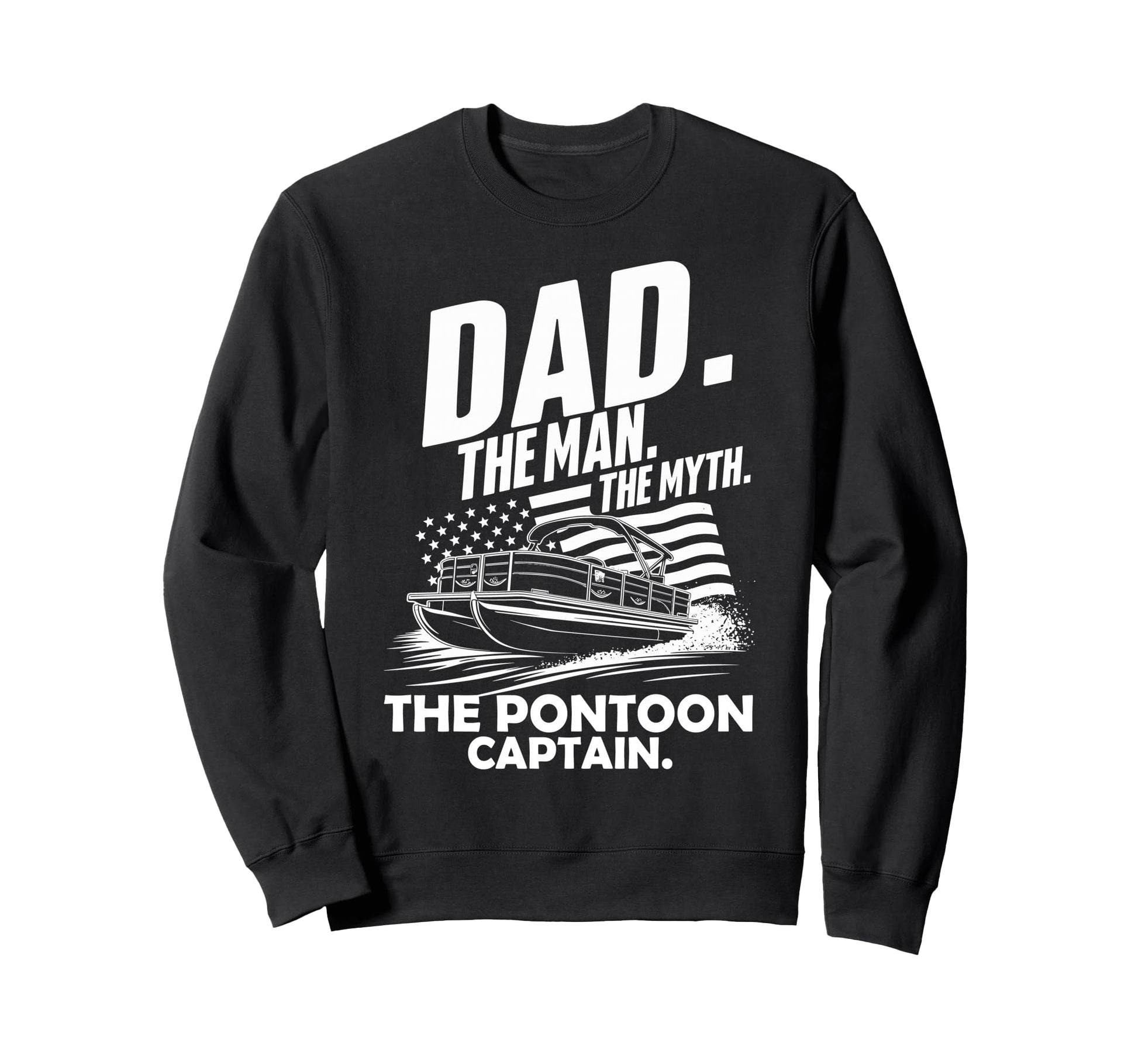 Us Flag Boat Captain American Sweatshirt - Fun Novelty Design Men Women - T-Shirt, Sweatshirt, Hoodie