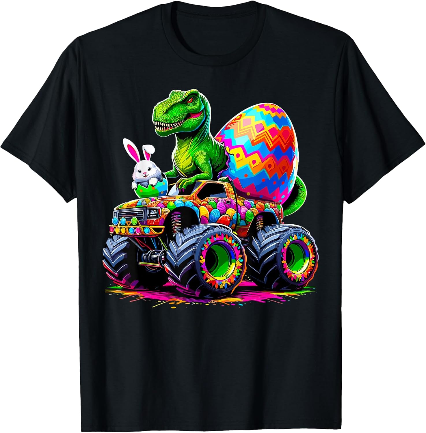 Monster Trucks Easter Day Dinosaur Unisex T-shirt, Sweatshirt, Hoodie, Long Sleeve Tee - T-Shirt, Sweatshirt, Hoodie