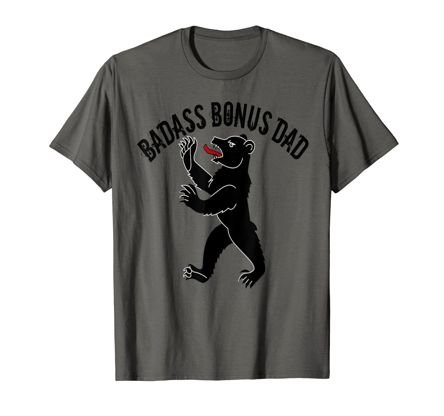 Mens One Badass Bonus Step Dad Bear T-Shirt - Streetwear Style Unisex - T-Shirt, Sweatshirt, Hoodie