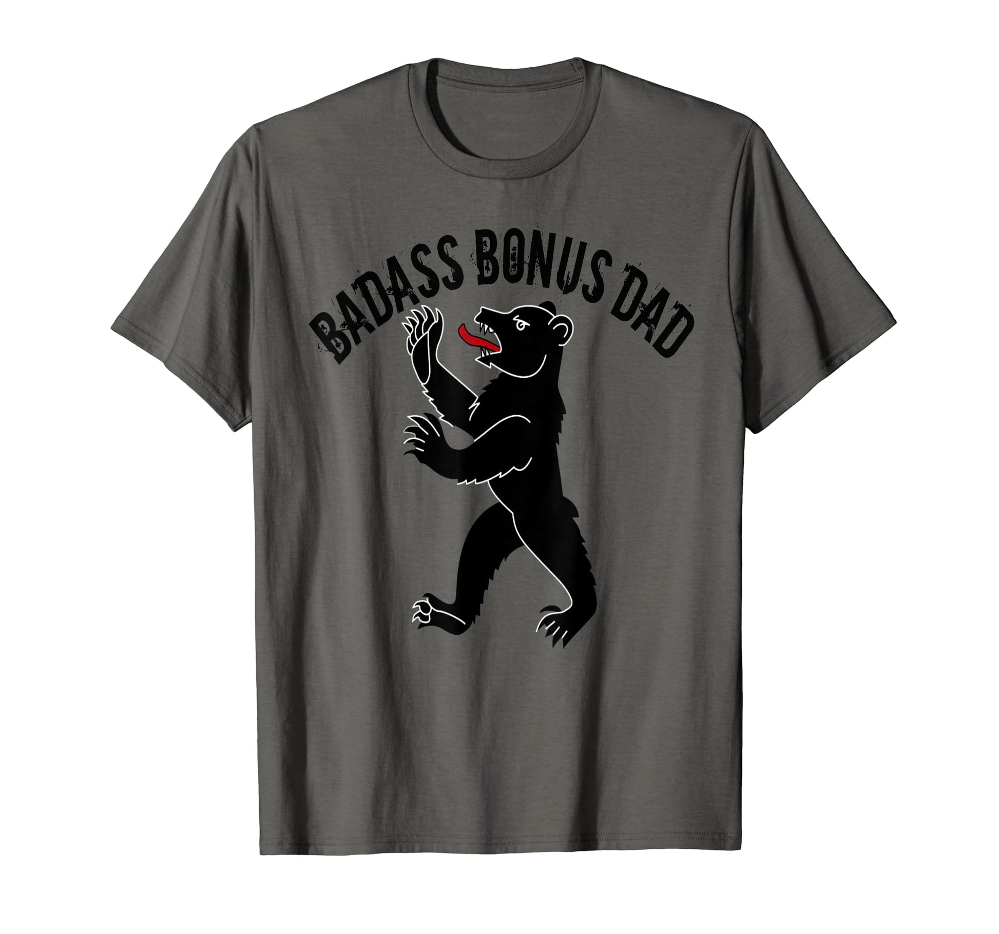 Mens One Badass Bonus Step Dad Bear T-Shirt - Streetwear Style Unisex - T-Shirt, Sweatshirt, Hoodie