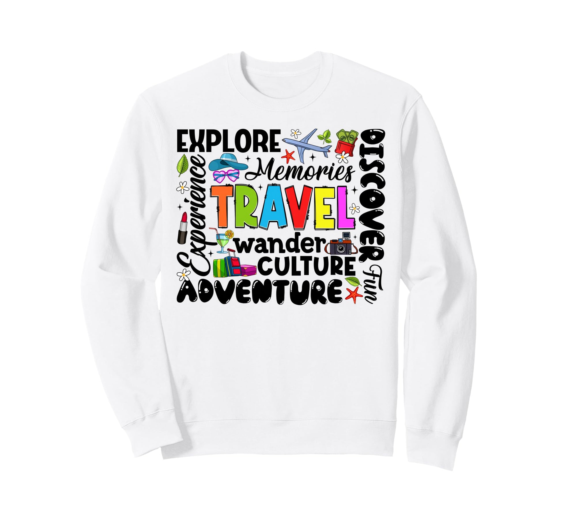Travel Explore Adventure Family Sweatshirt - Custom Art Print for Adults - T-Shirt, Sweatshirt, Hoodie