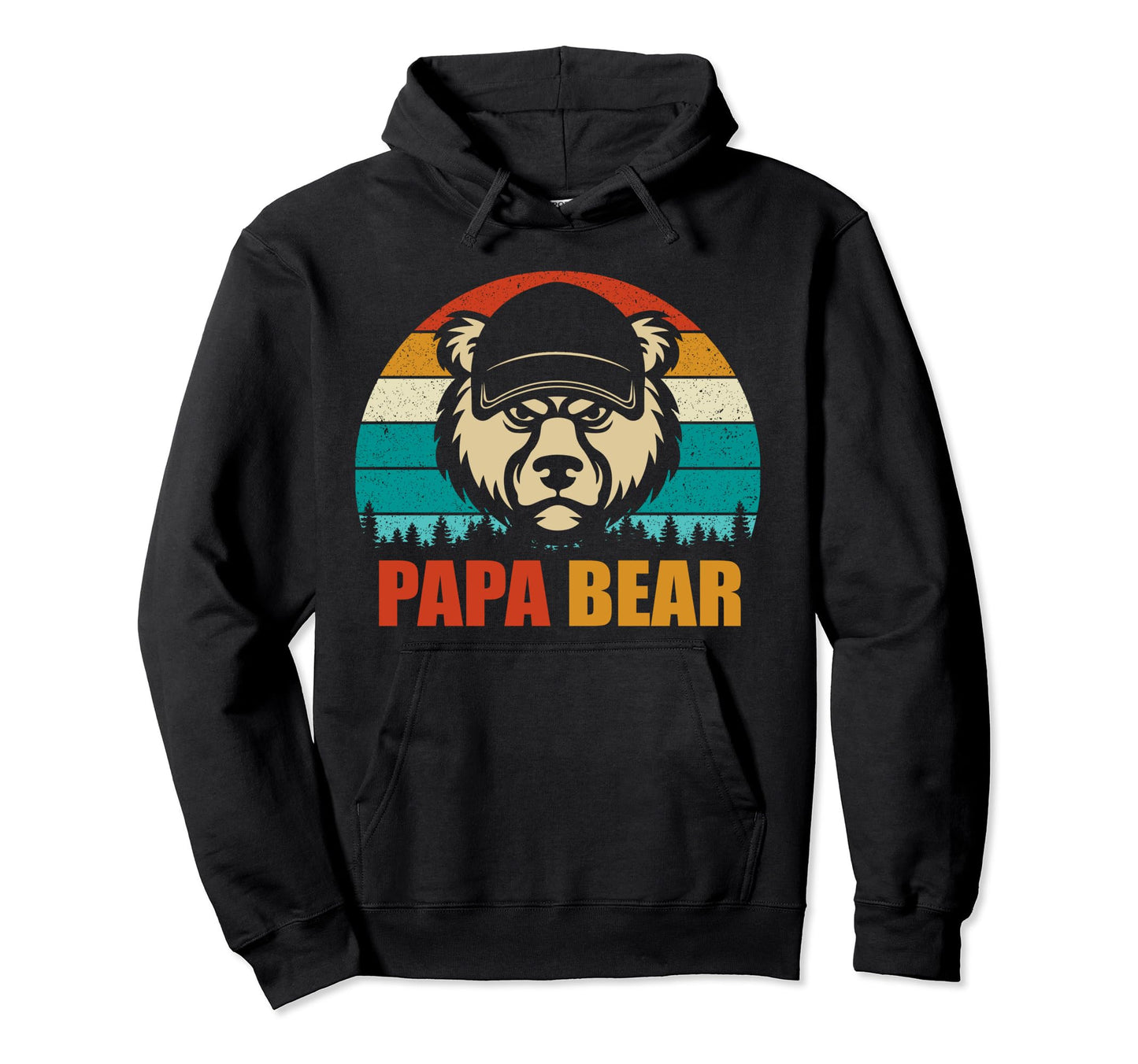Papa Bear Father Dad Daddy Gift Hat Sweatshirt - Novelty Apparel for Adults - T-Shirt, Sweatshirt, Hoodie