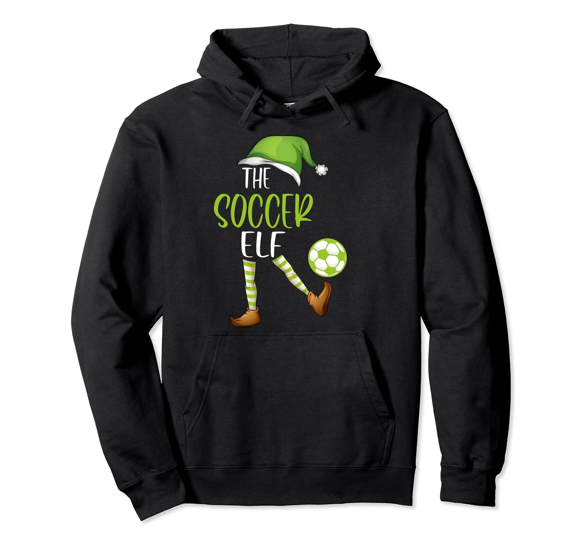 Soccer Elf Matching Family Group Pajama Hoodie - Fun Novelty Design Unisex - T-Shirt, Sweatshirt, Hoodie