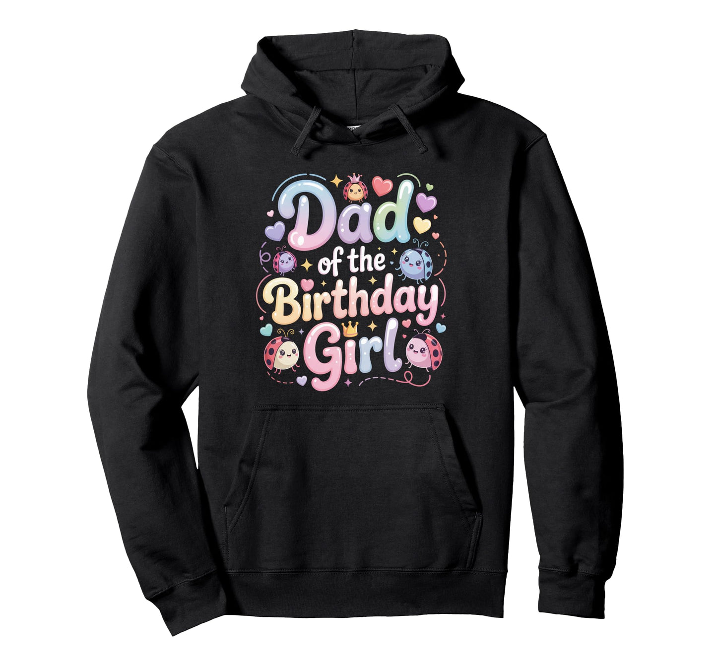 Dad Birthday Ladybug Family Hoodie - Minimalist Print for Adults - T-Shirt, Sweatshirt, Hoodie