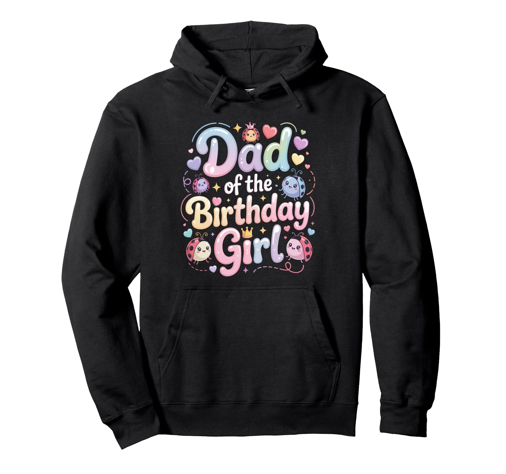 Dad Birthday Ladybug Family Hoodie - Minimalist Print for Adults - T-Shirt, Sweatshirt, Hoodie