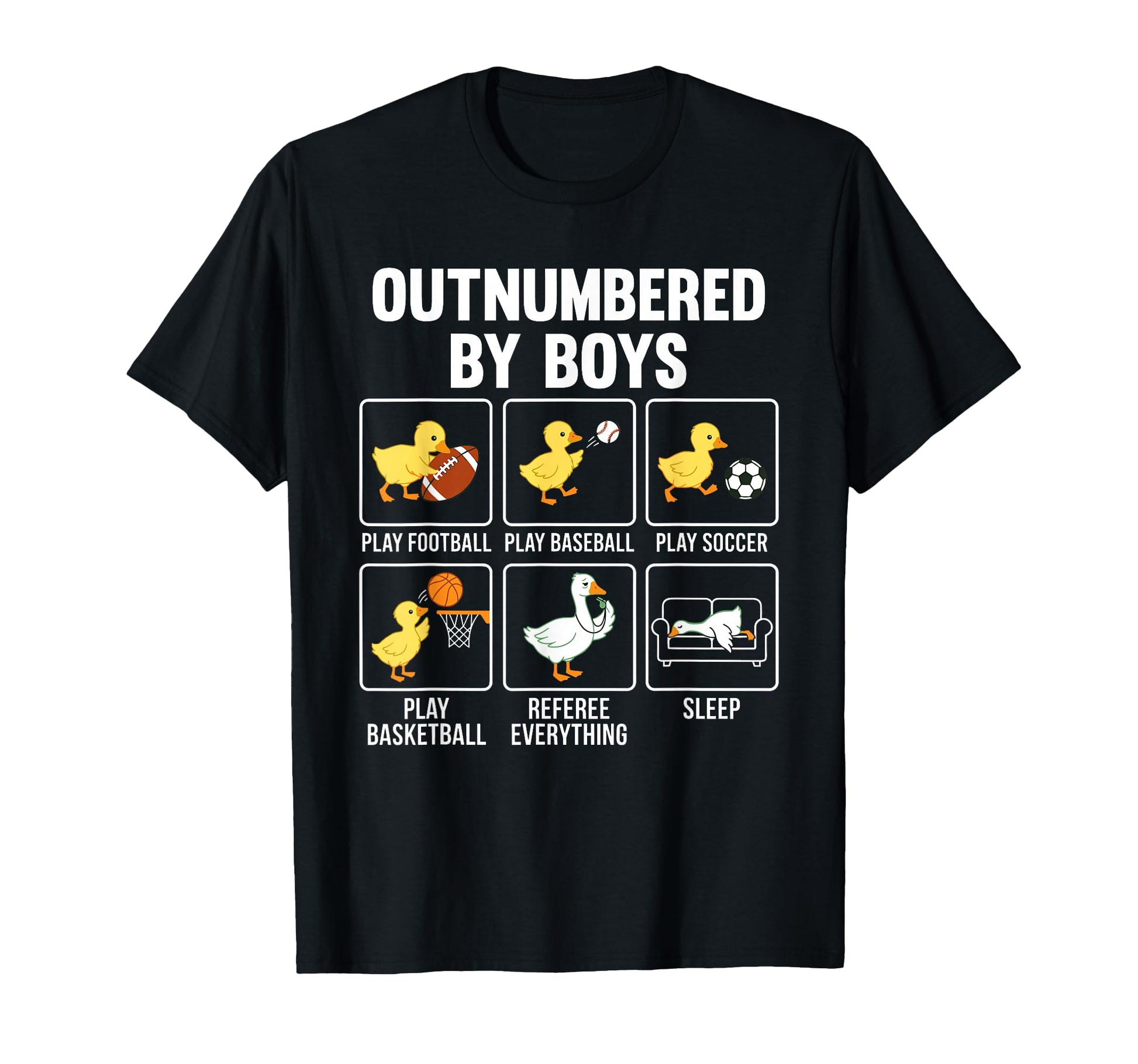 Outnumbered Ducklings Football T-Shirt - Fun Novelty Design Men Women - T-Shirt, Sweatshirt, Hoodie