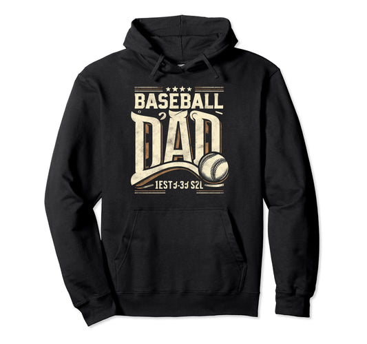 Baseball Dad Fathers Day Hoodie - Graphic Print Unisex - T-Shirt, Sweatshirt, Hoodie