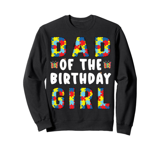 Autism Awareness Puzzle Piece Dad Sweatshirt - Graphic Print Unisex - T-Shirt, Sweatshirt, Hoodie
