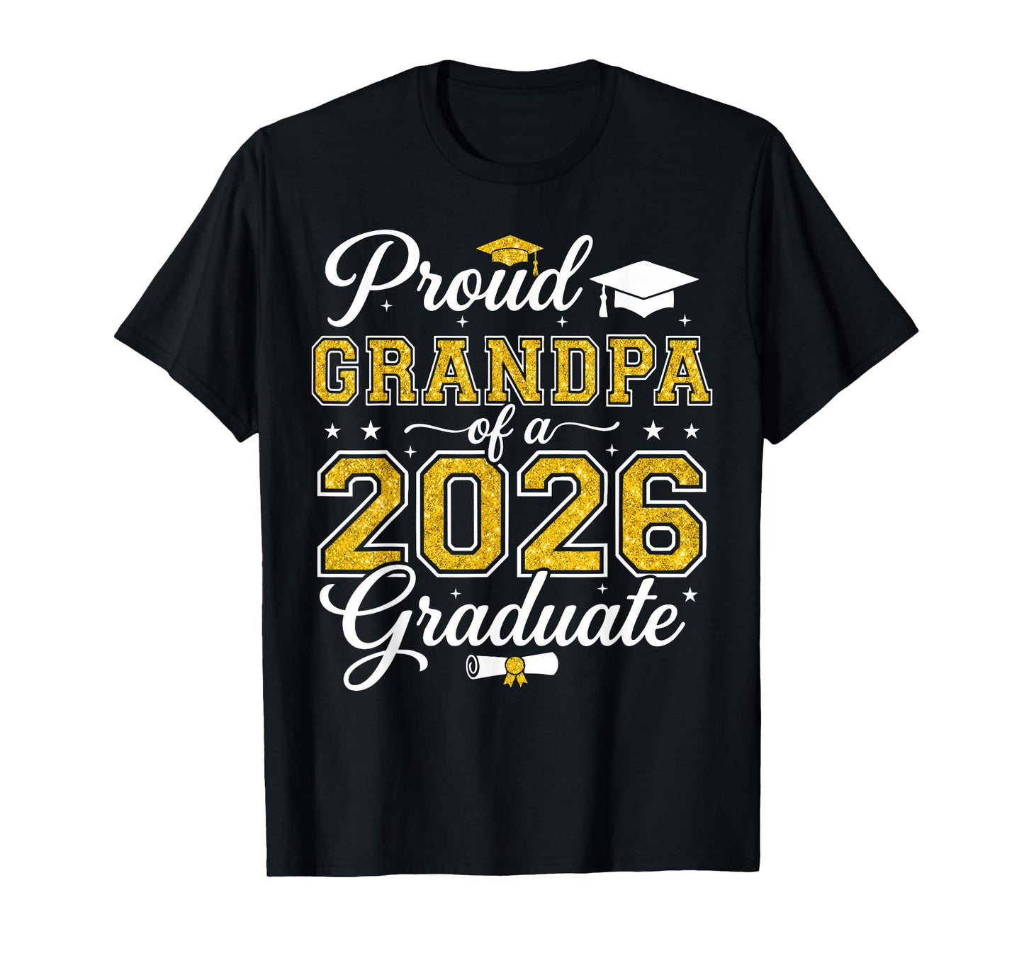 Proud Grandpa 2026 Graduate Senior T-Shirt - Novelty Apparel Unisex - T-Shirt, Sweatshirt, Hoodie