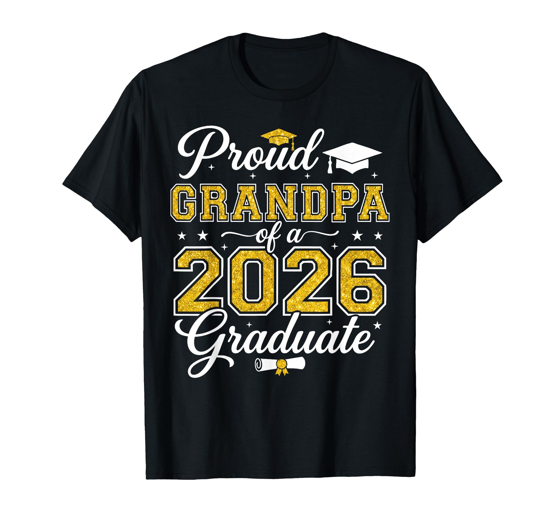 Proud Grandpa 2026 Graduate Senior T-Shirt - Novelty Apparel Unisex - T-Shirt, Sweatshirt, Hoodie