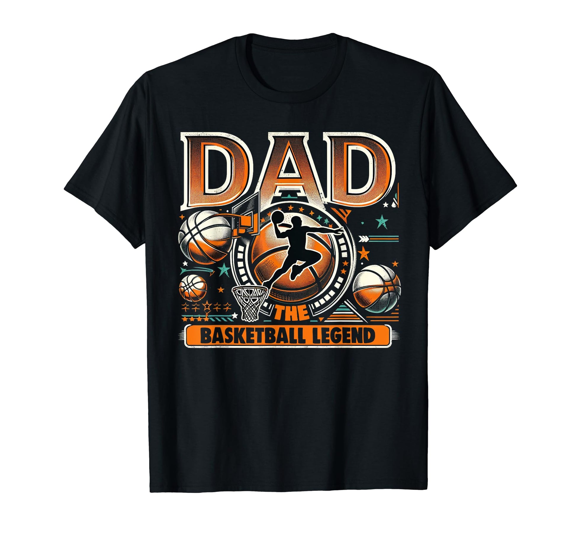 Dad Fathers Day Dad Basketball Legend T-Shirt - Minimalist Print Men Women - T-Shirt, Sweatshirt, Hoodie
