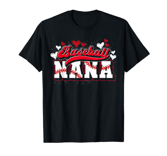 Baseball Nana Baseball Player Grandma T-Shirt - Trendy Graphic Unisex - T-Shirt, Sweatshirt, Hoodie