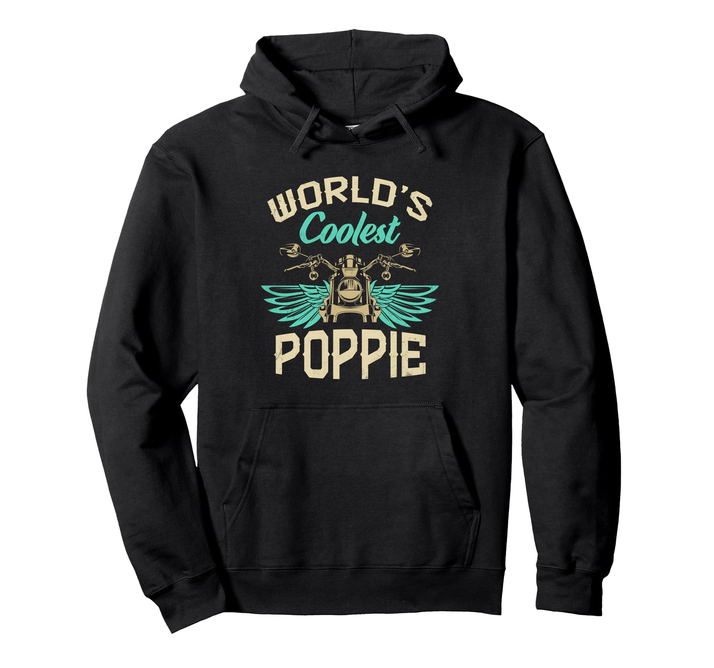 Worlds Coolest Poppie Motorcycle Hoodie - Casual Everyday Wear for Adults - T-Shirt, Sweatshirt, Hoodie