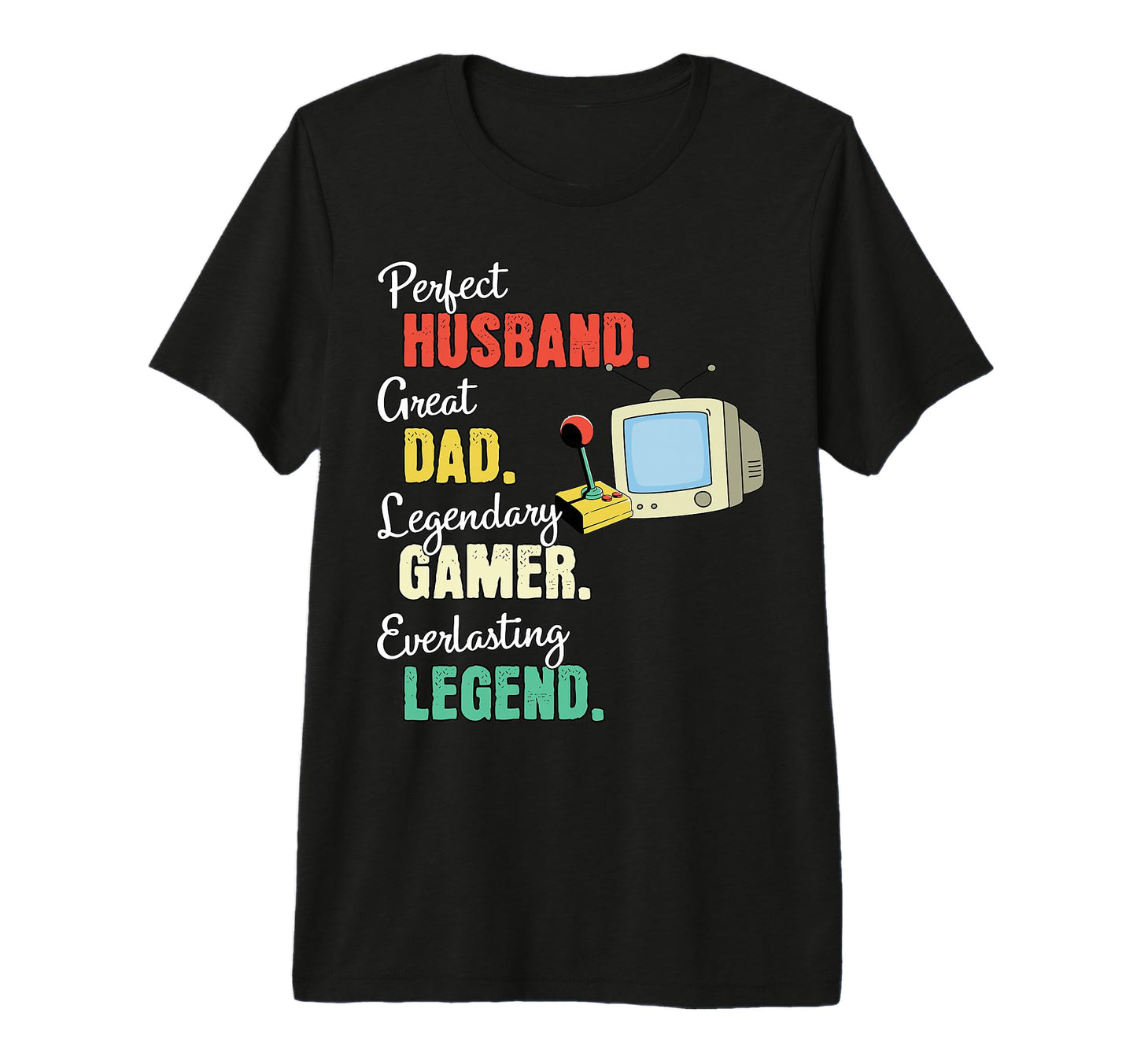 Dad Husband Gamer Tri Blend T-Shirt - Minimalist Print for Adults - T-Shirt, Sweatshirt, Hoodie